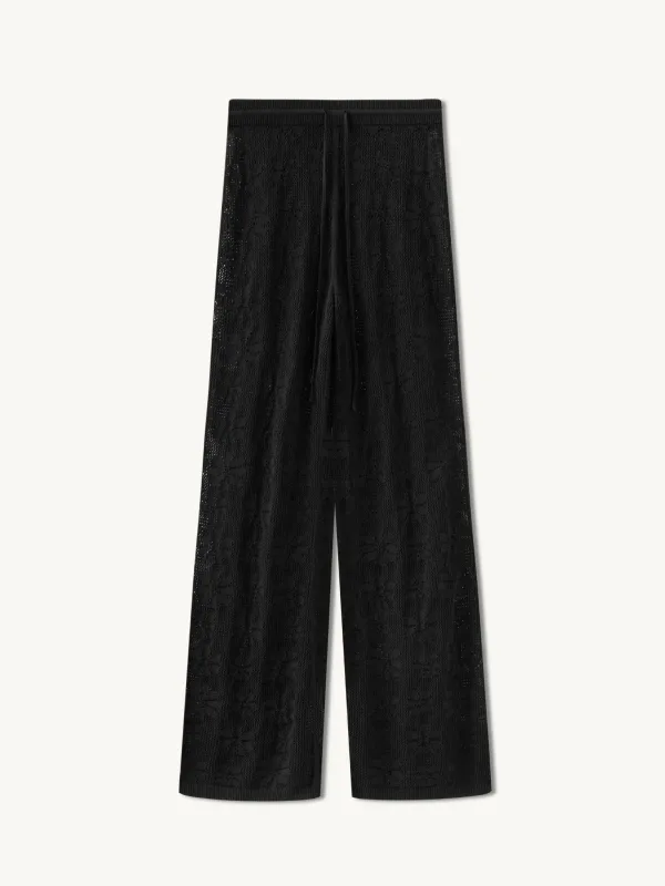 Delilah Crochet Pant - Black made by Asta Resort