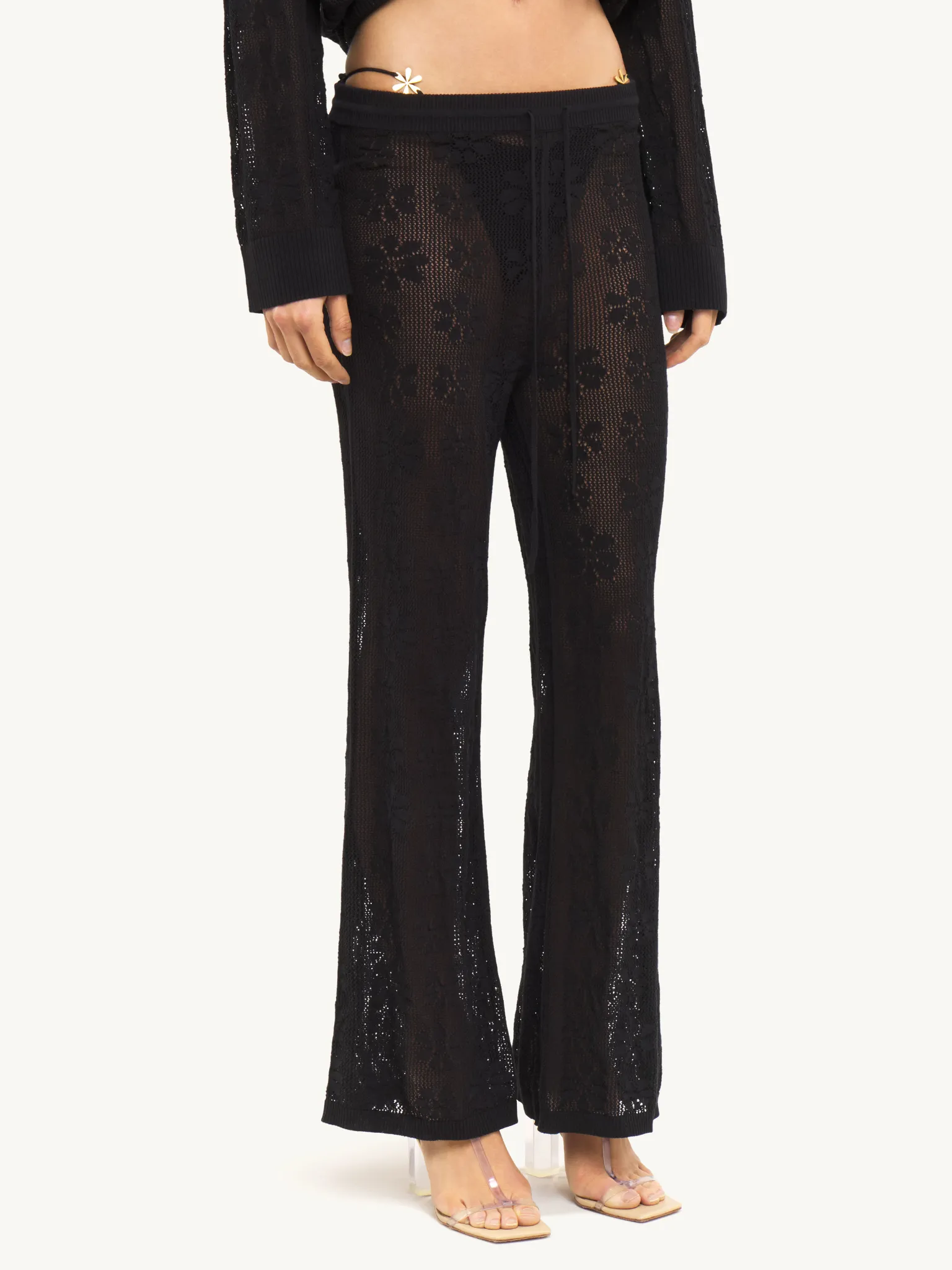 Delilah Crochet Pant - Black sold by Asta Resort product image thumbnail 4