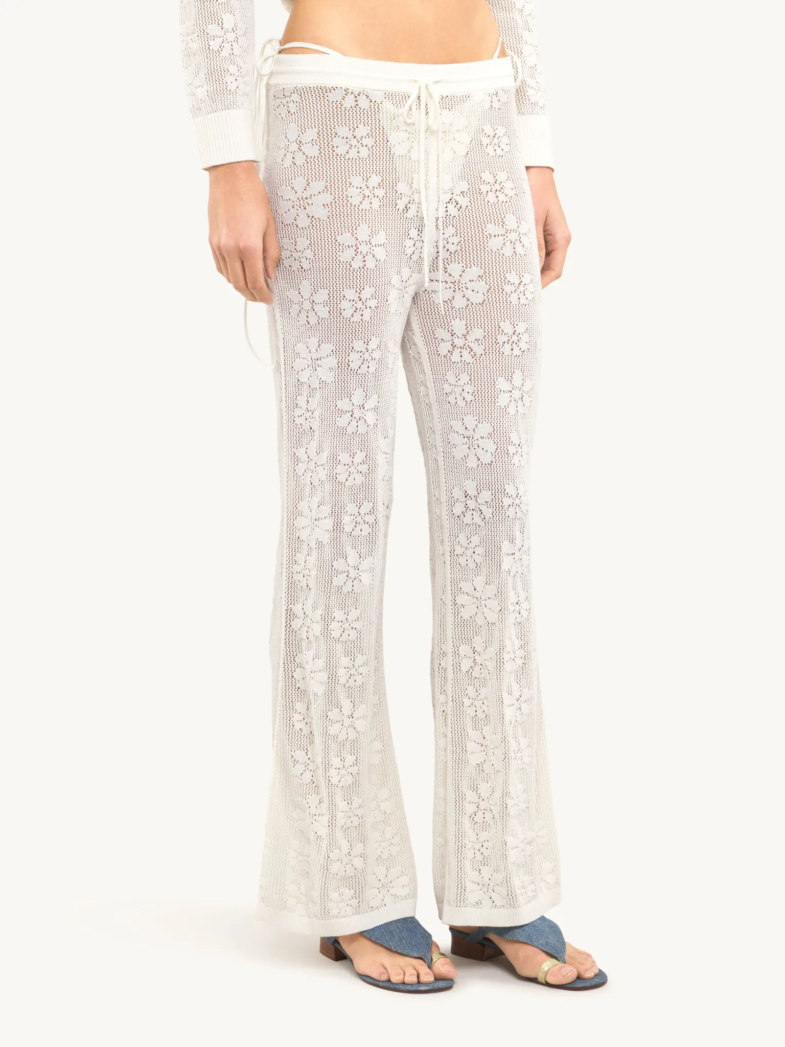 Delilah Crochet Pant - Salt sold by Asta Resort product image thumbnail 2