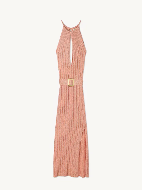 Valeria Dress - Peach Sequin sold by Asta Resort