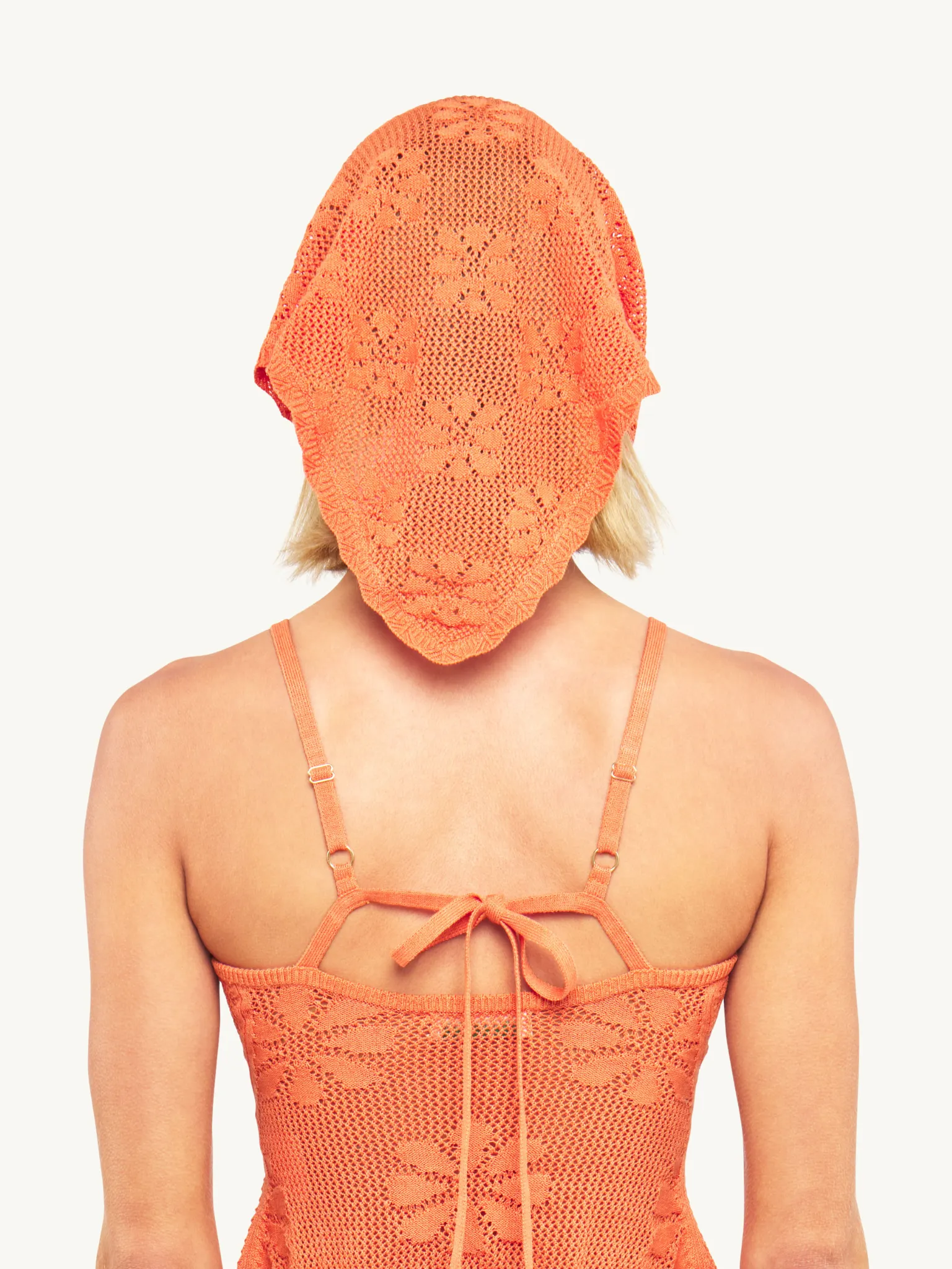 Bruna Crochet Bandana - Tangerine sold by Asta Resort product image thumbnail 3