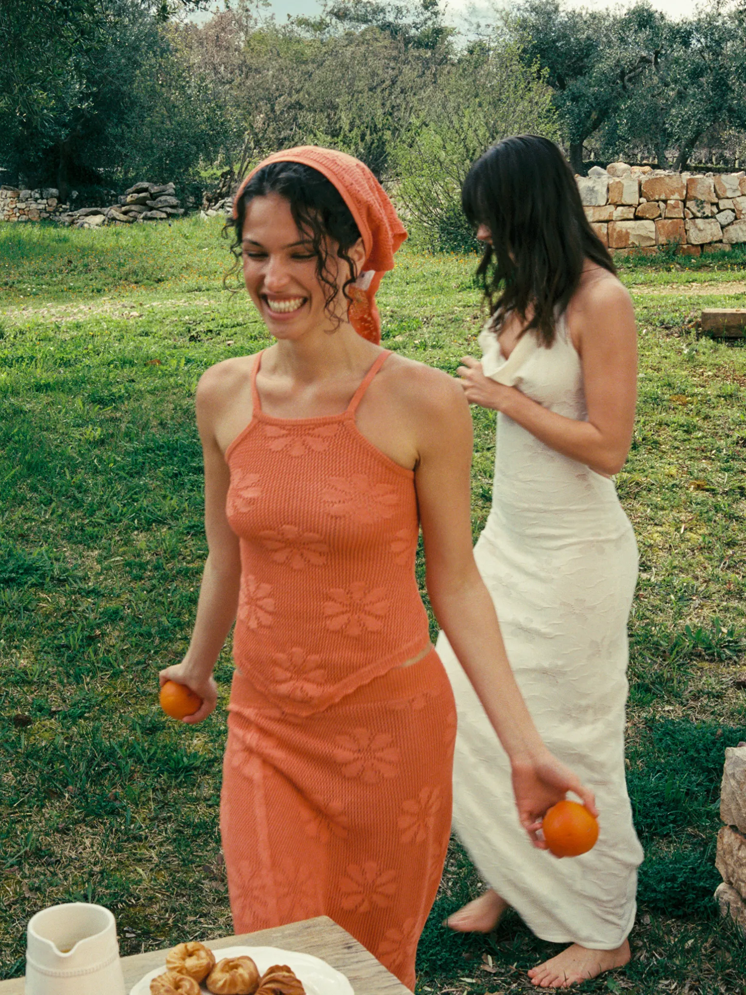 Bruna Crochet Bandana - Tangerine sold by Asta Resort product image thumbnail 5