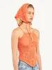 Bruna Crochet Bandana - Tangerine sold by Asta Resort