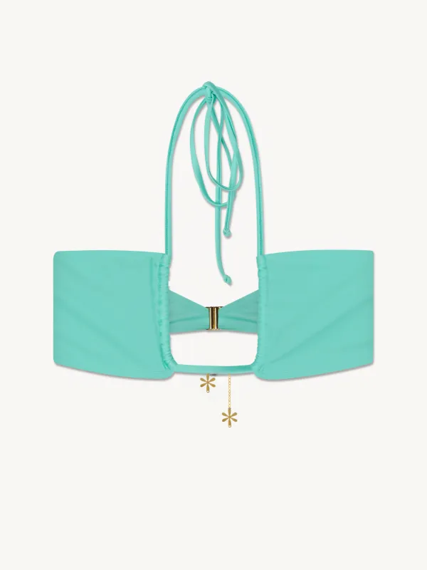 Brianna Halter Bikini Top  - Swimming Pool Blue sold by Asta Resort