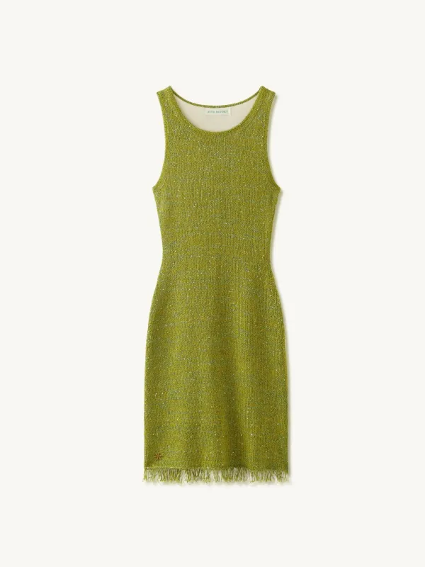 Natalia Mini Dress - Olive Oil Sequin sold by Asta Resort