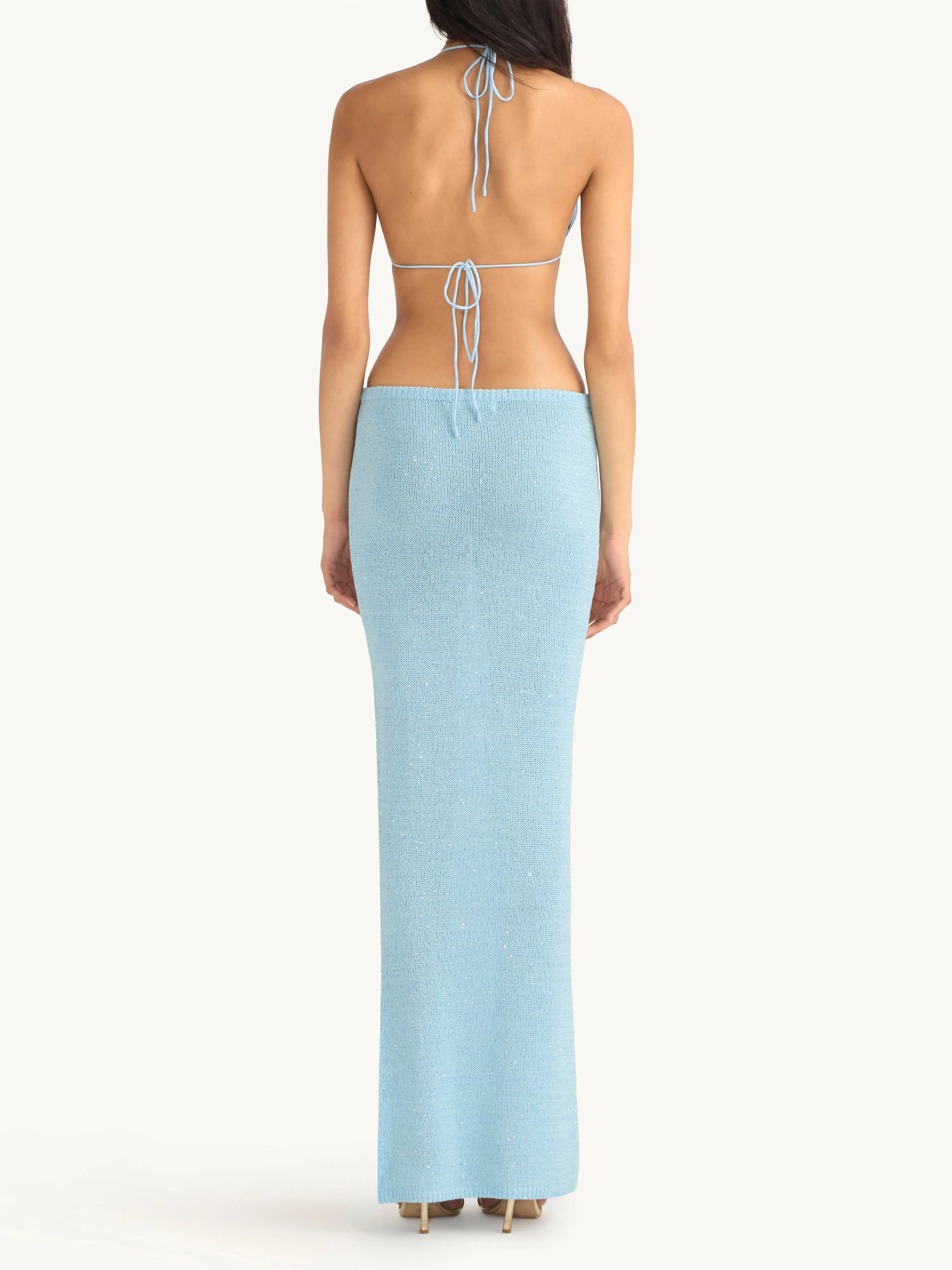 Carolina Skirt - Baia Blue Sequin sold by Asta Resort product image thumbnail 4