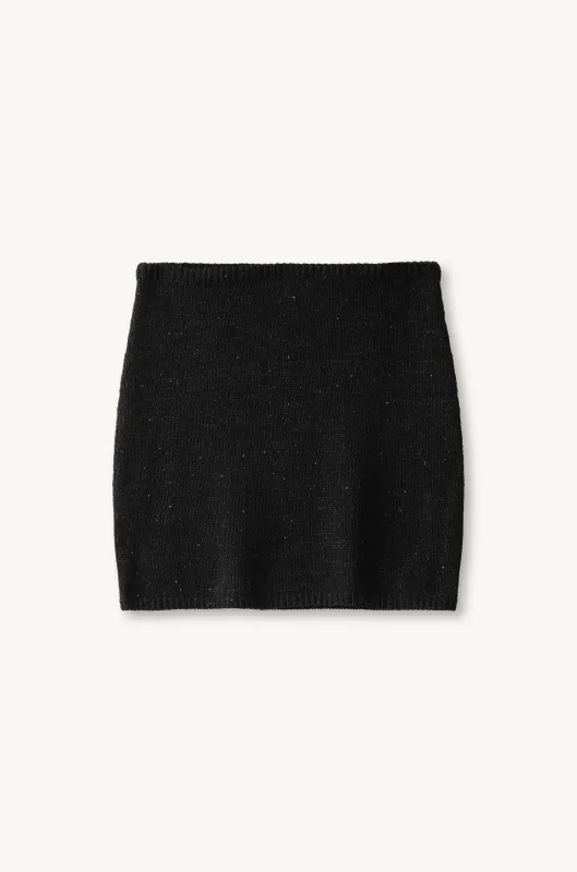 Ana Mini Skirt - Black Sequin sold by Asta Resort