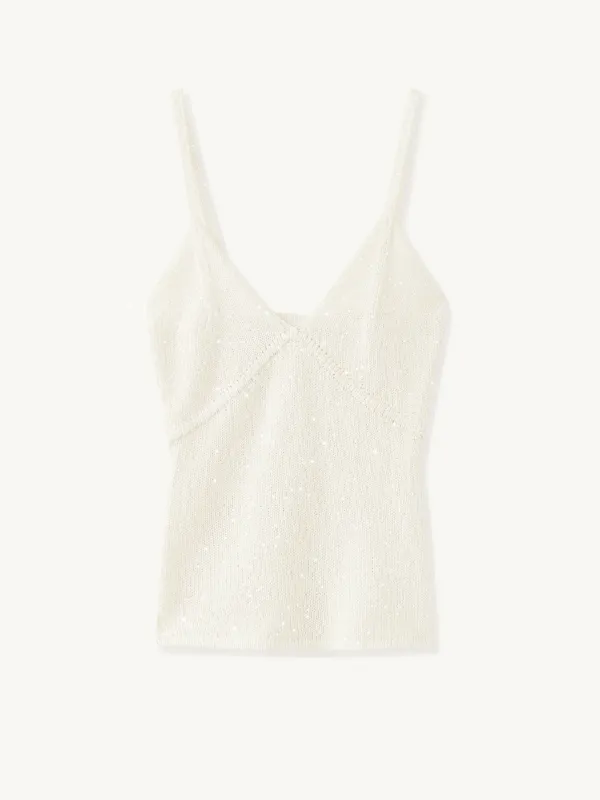 Carolina Camisole - Star White Sequin sold by Asta Resort