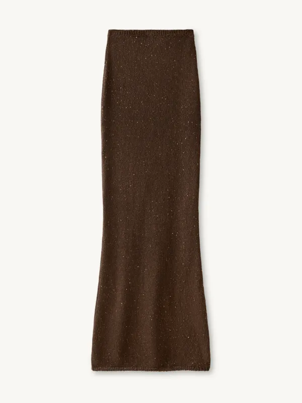 Carolina Skirt - Dark Chocolate Sequin sold by Asta Resort