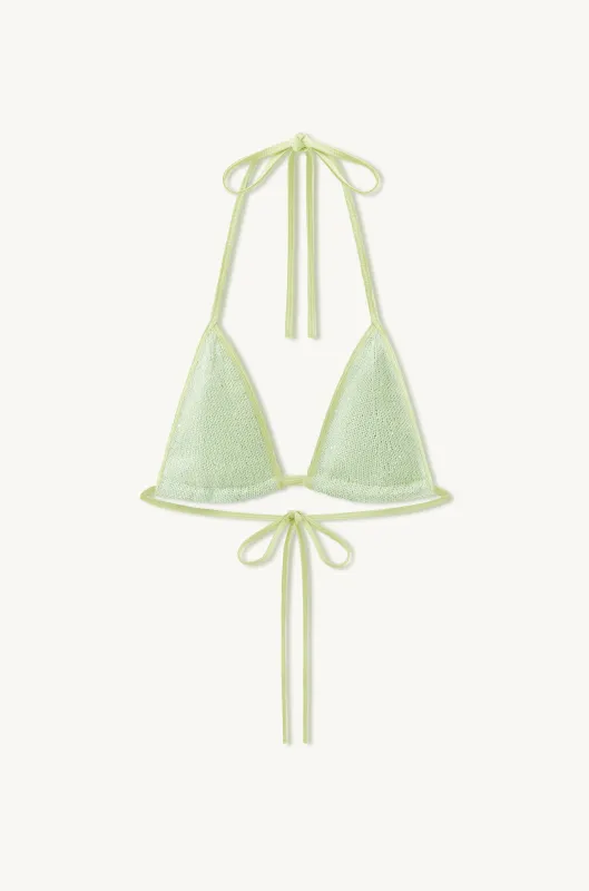 Lio Bikini Top - Sage Sequin sold by Asta Resort