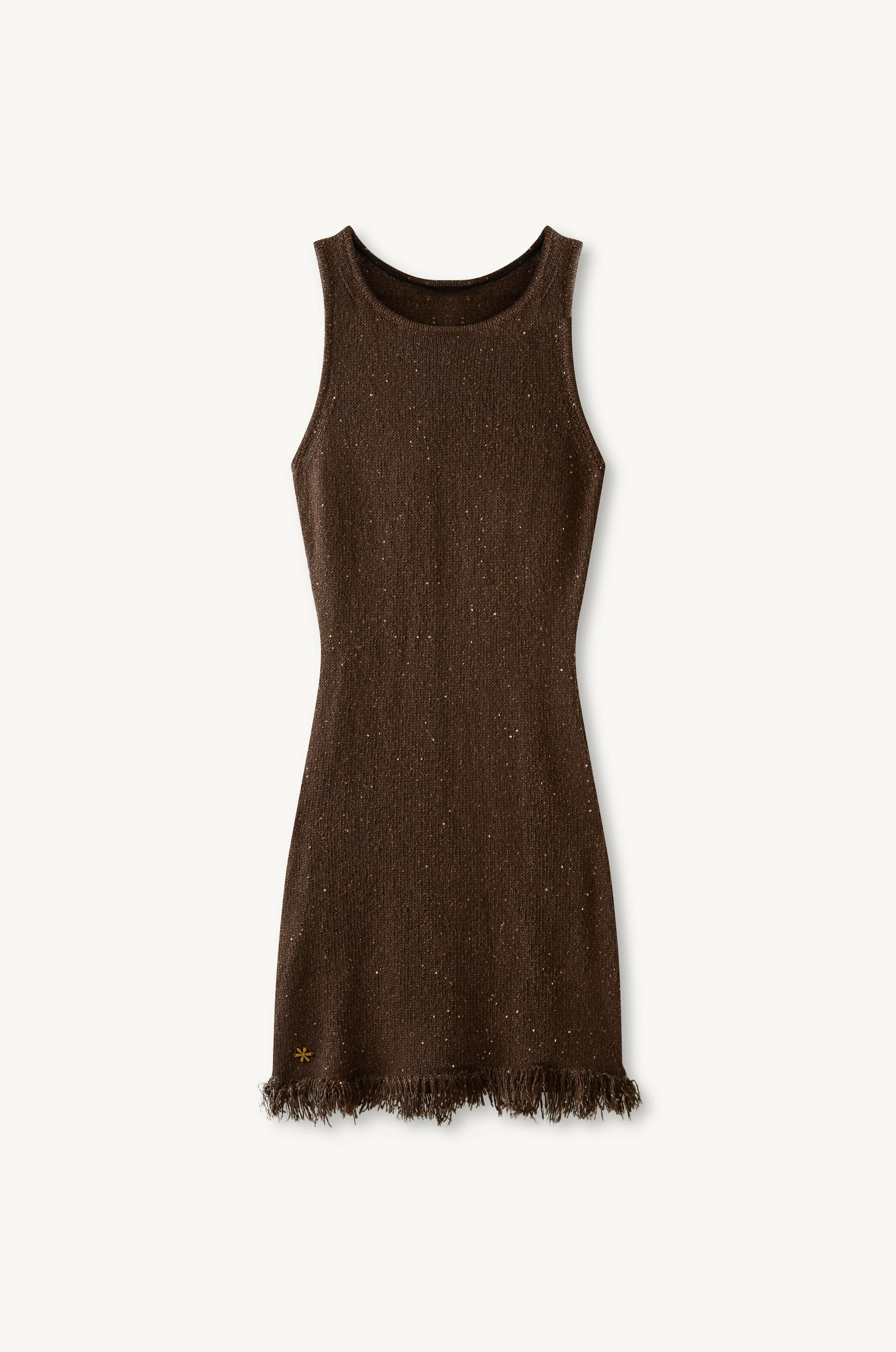 Natalia Mini Dress - Dark Chocolate Sequin sold by Asta Resort