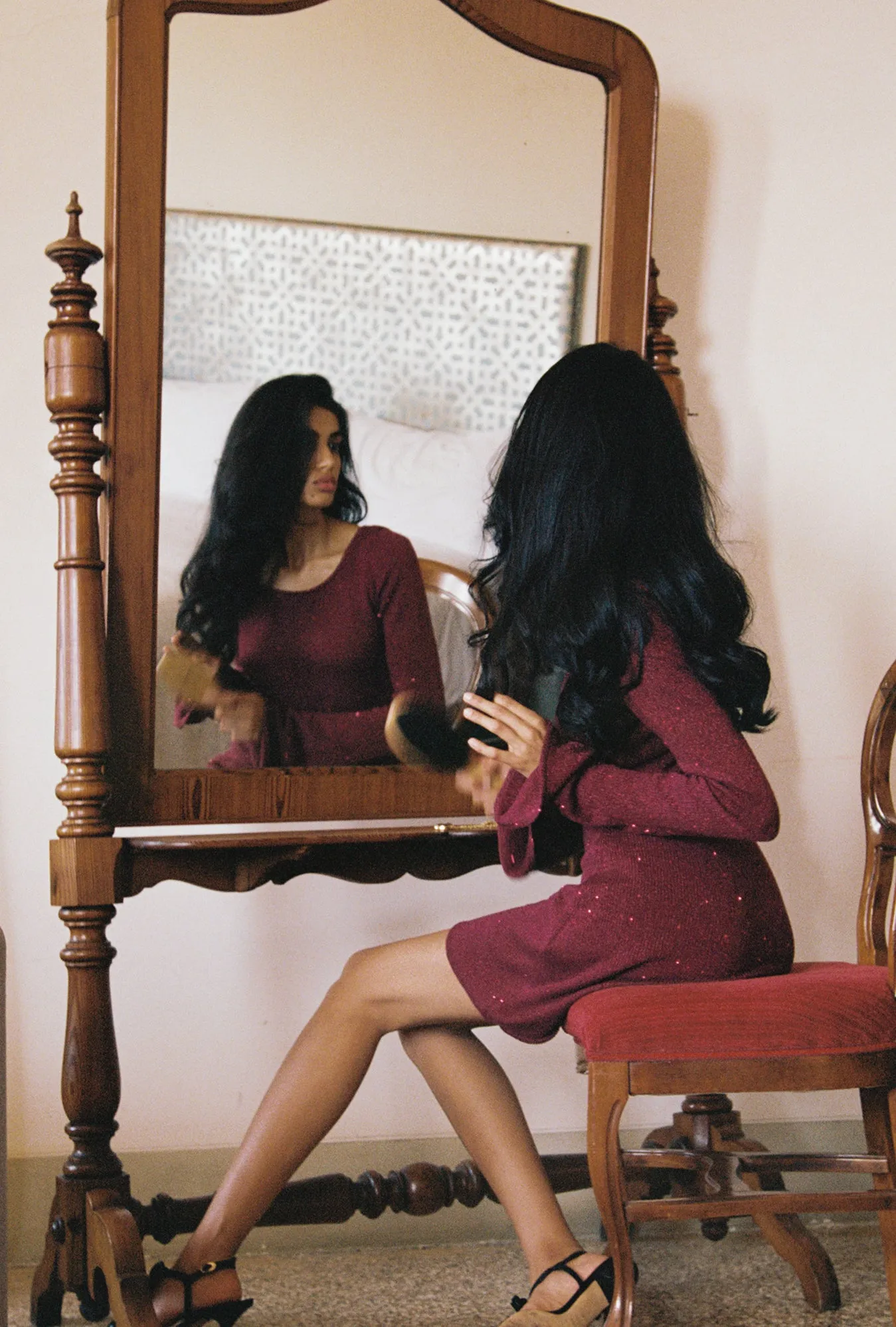 Maya Longsleeve Mini Dress - Port Sequin sold by Asta Resort product image thumbnail 2