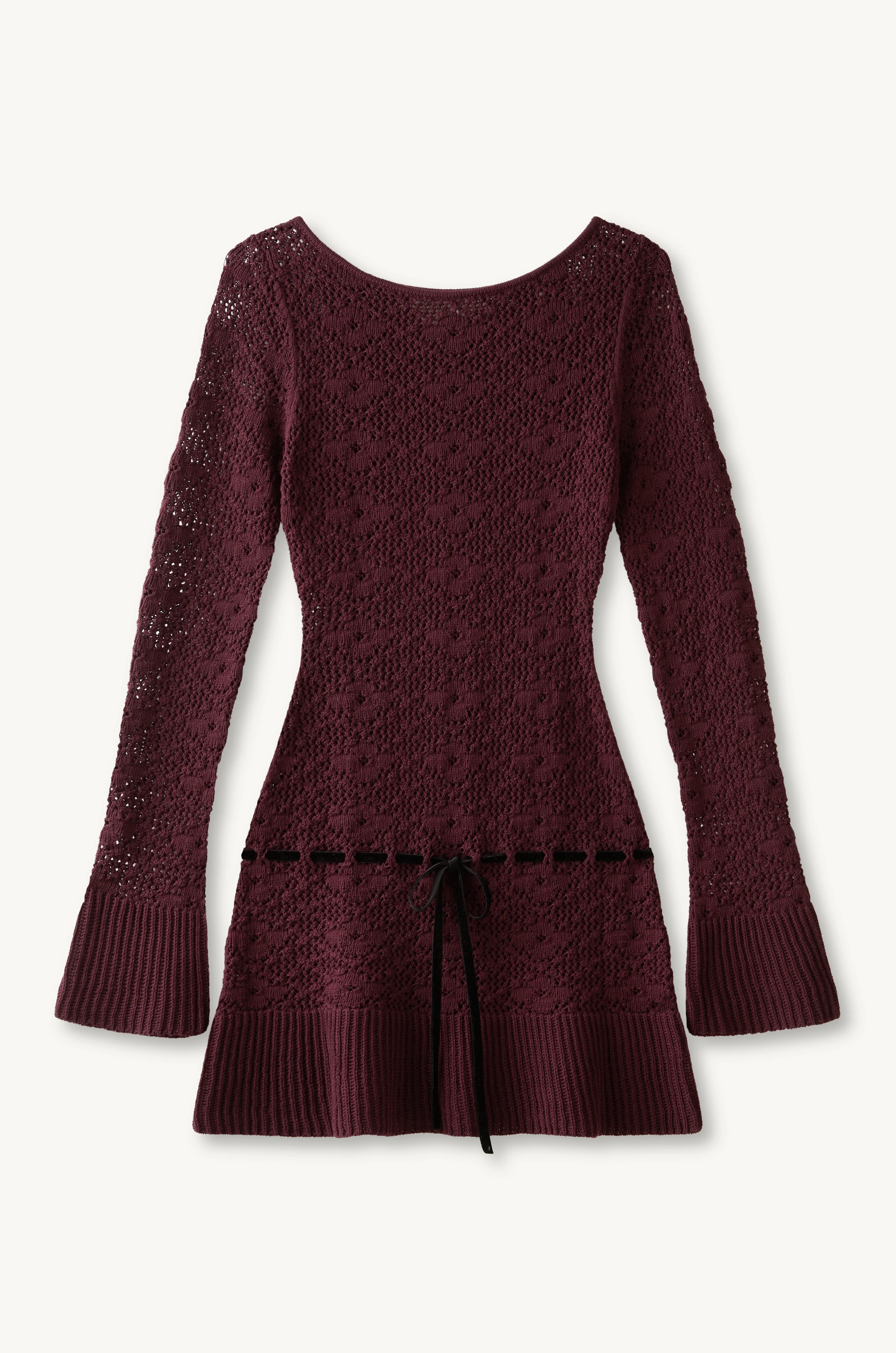 Vivienne Long Sleeve Mini Dress - Port sold by Asta Resort