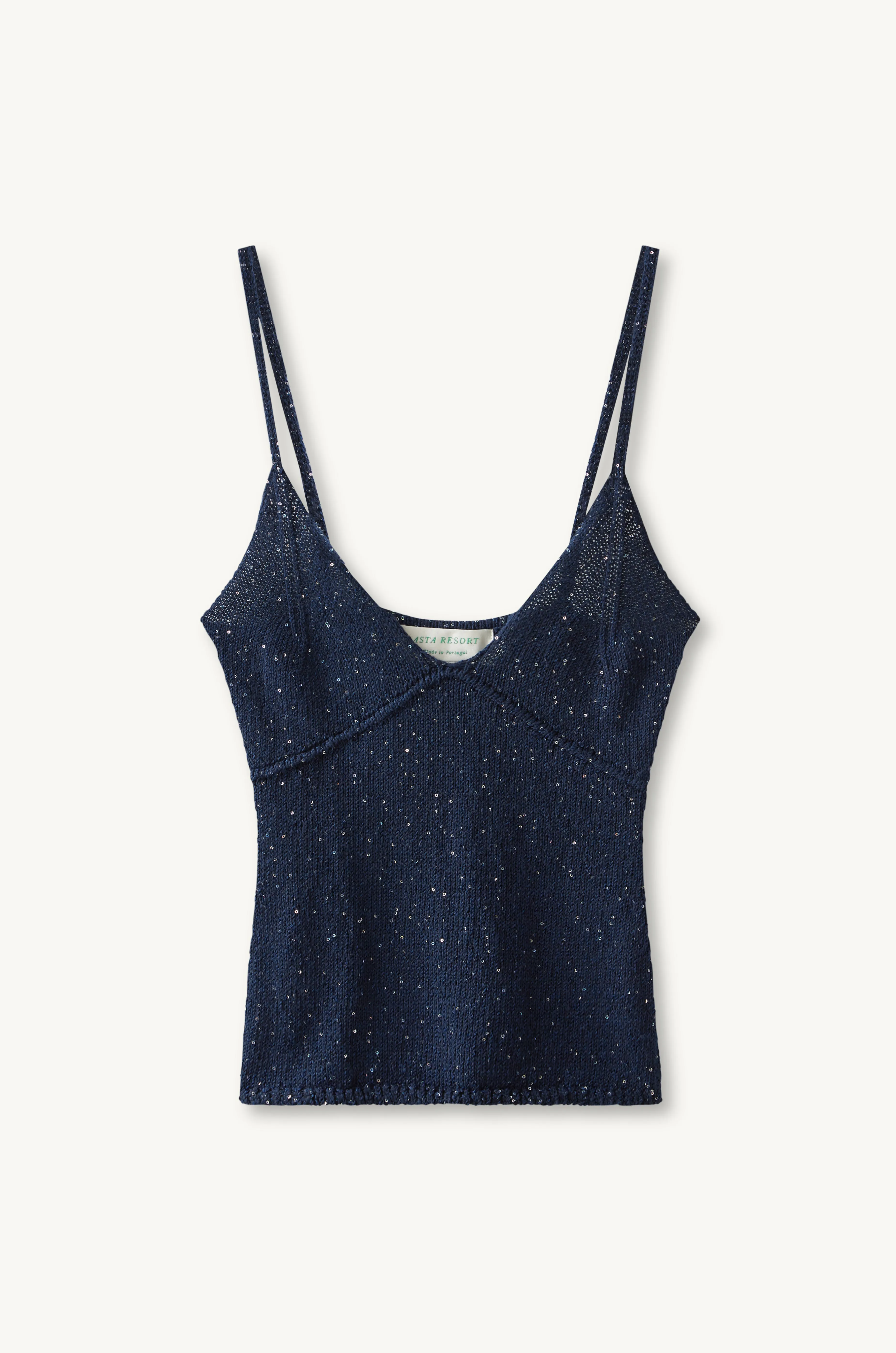 Carolina Camisole - Navy Blue Sequin sold by Asta Resort