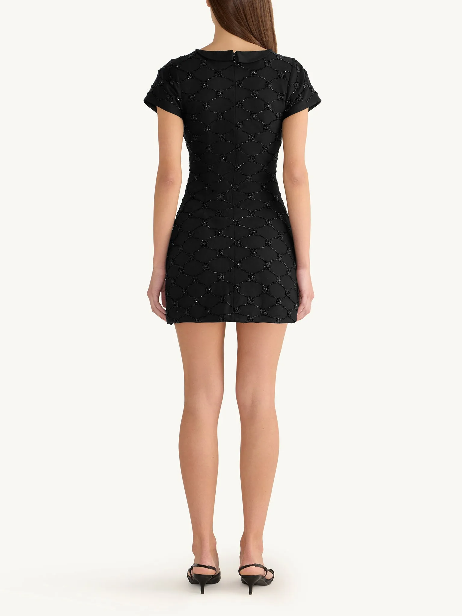Mathilde Hand Beaded Mini Dress - Black sold by Asta Resort product image thumbnail 5