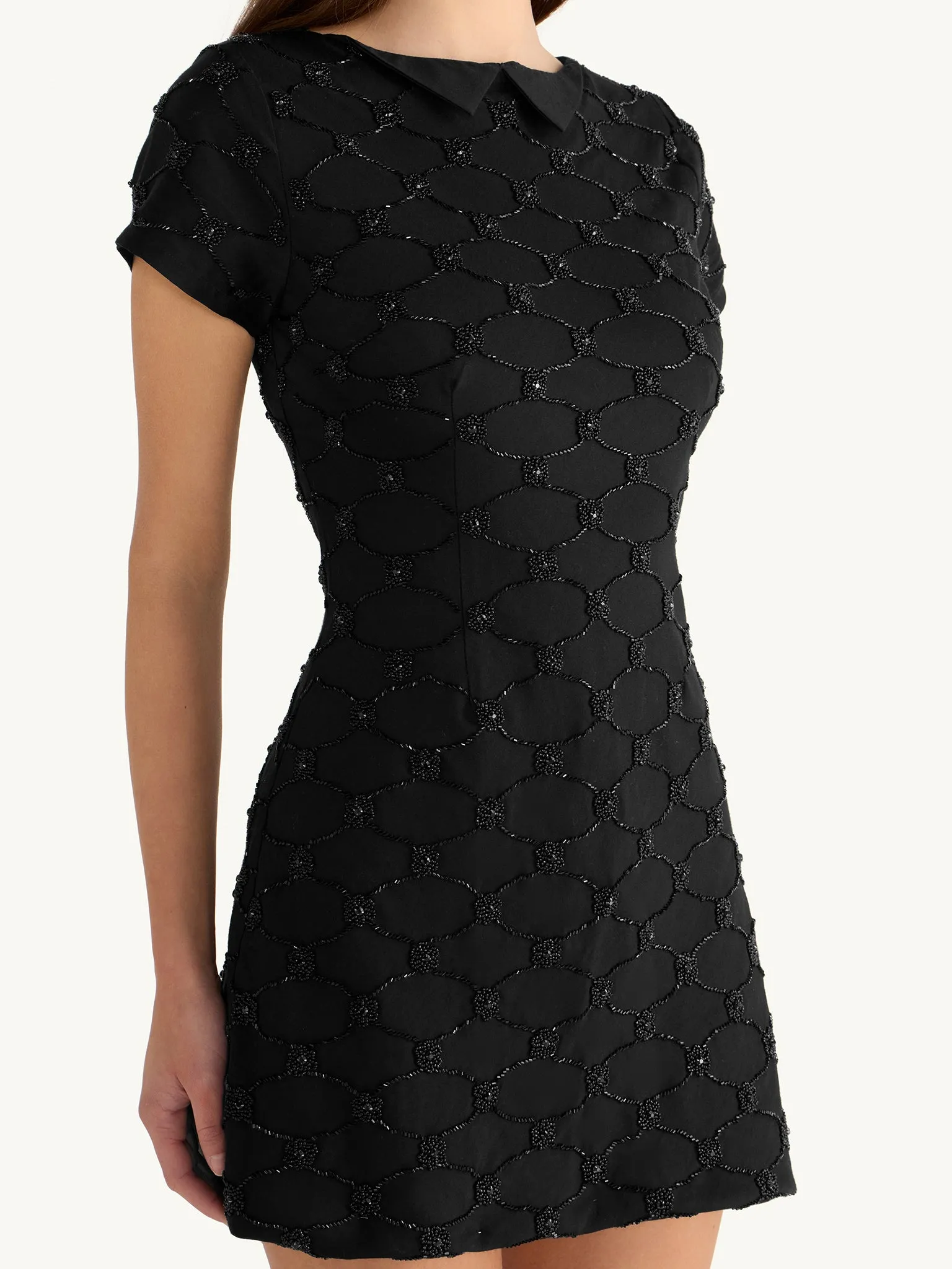 Mathilde Hand Beaded Mini Dress - Black sold by Asta Resort product image thumbnail 4