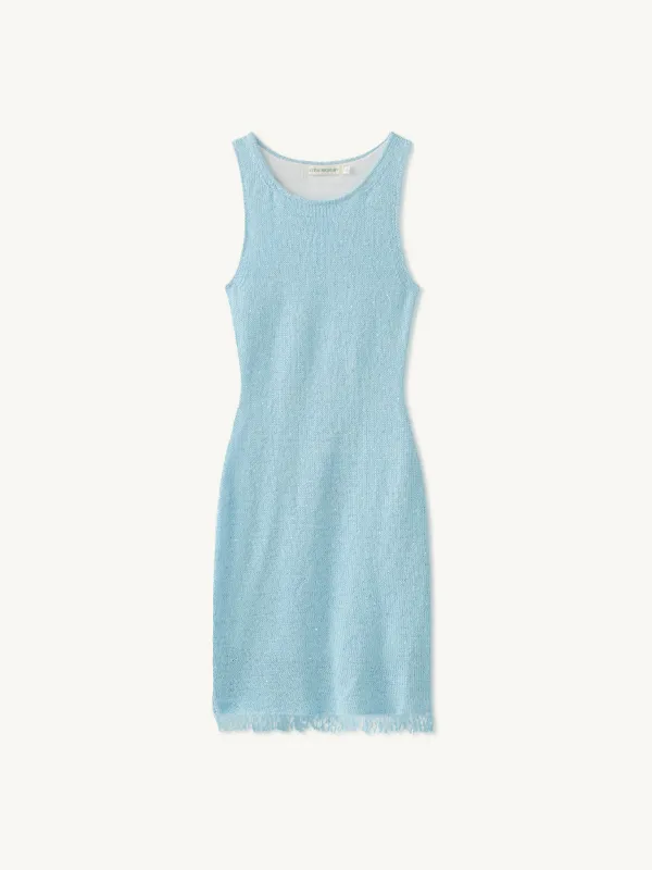 Natalia Mini Dress - Baia Blue Sequin sold by Asta Resort