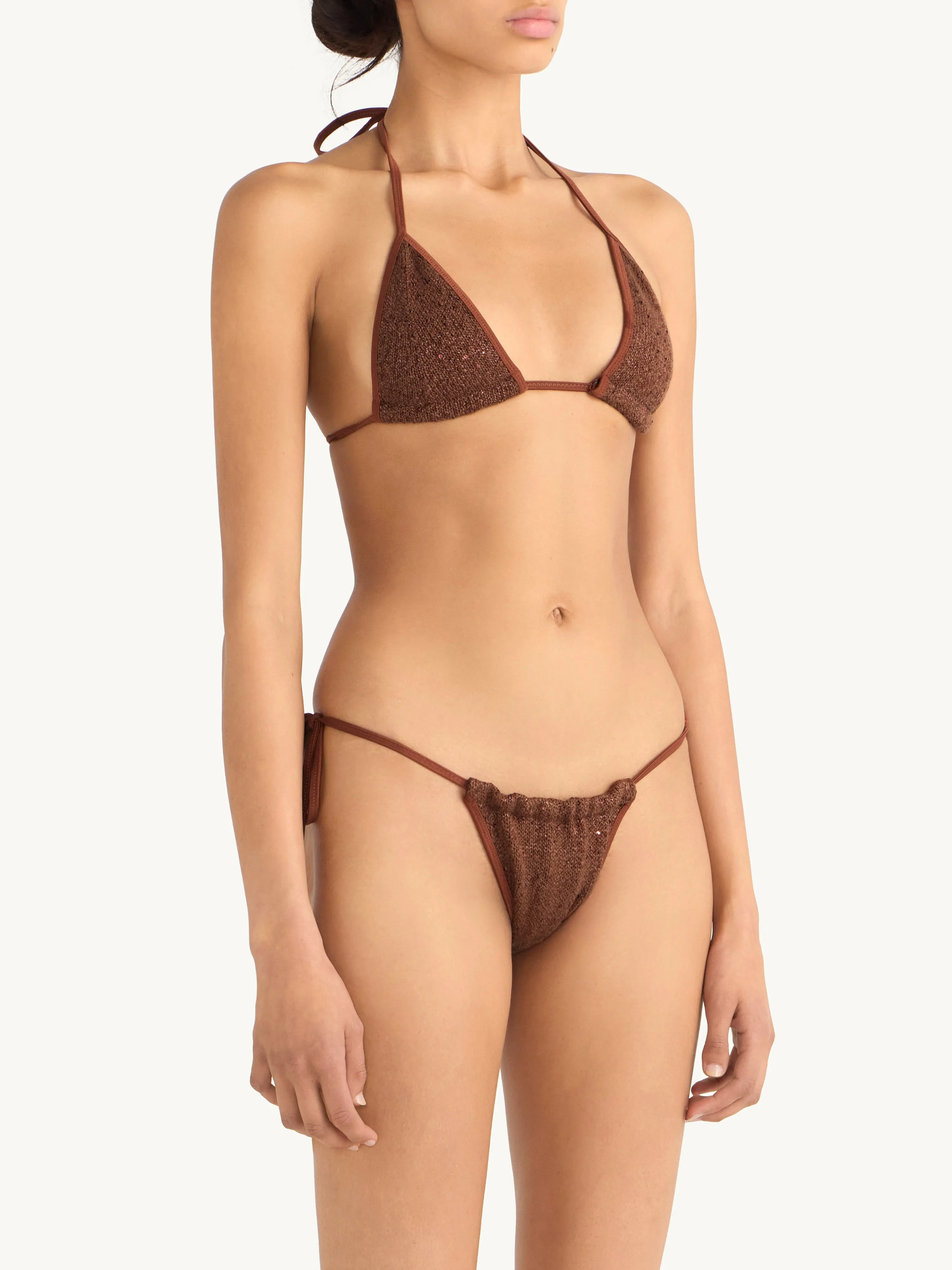 Lio Bikini Bottom - Chocolate Sequin sold by Asta Resort product image thumbnail 2
