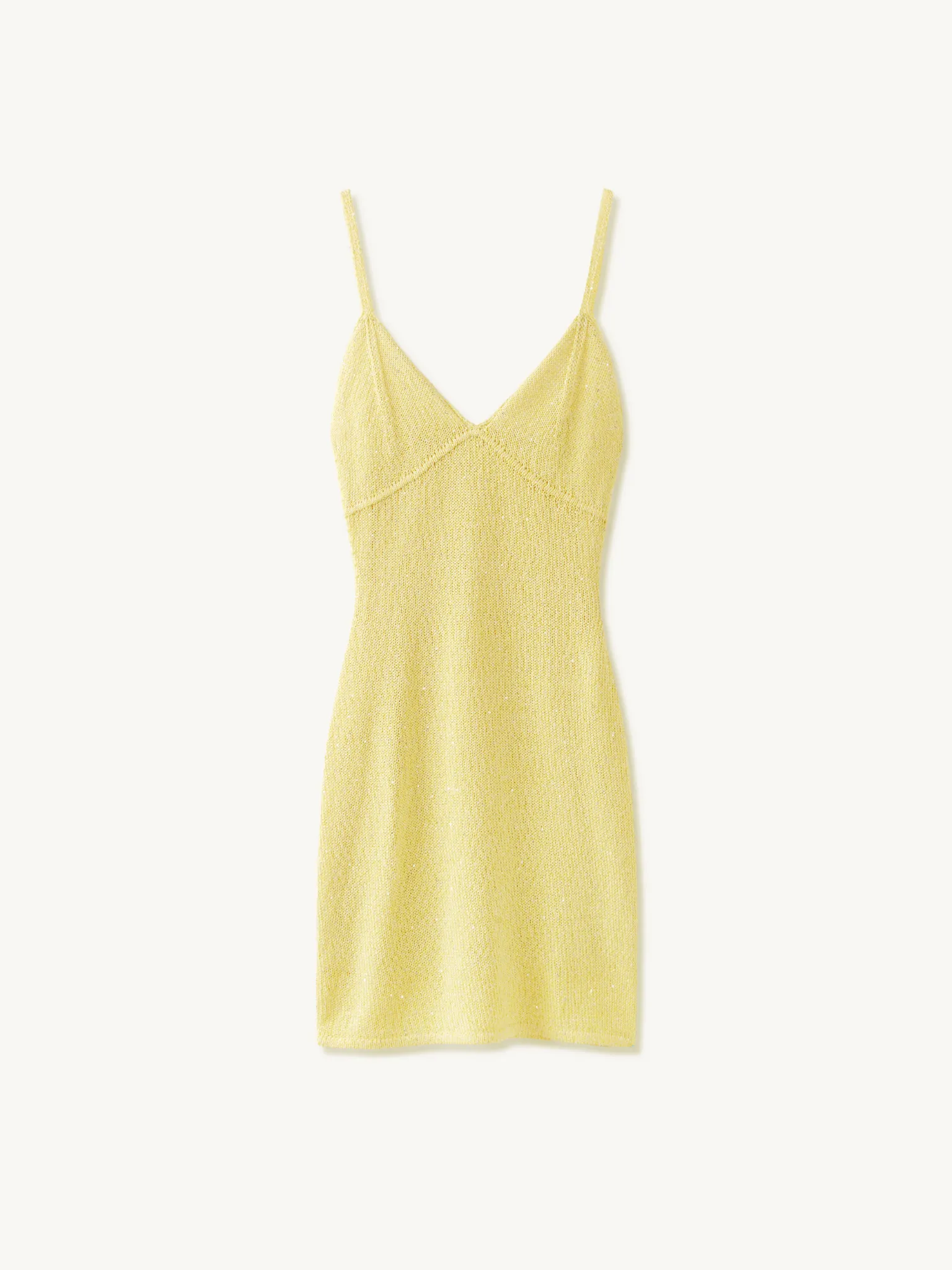 Delilah Mini Dress - Butter Yellow Sequin sold by Asta Resort
