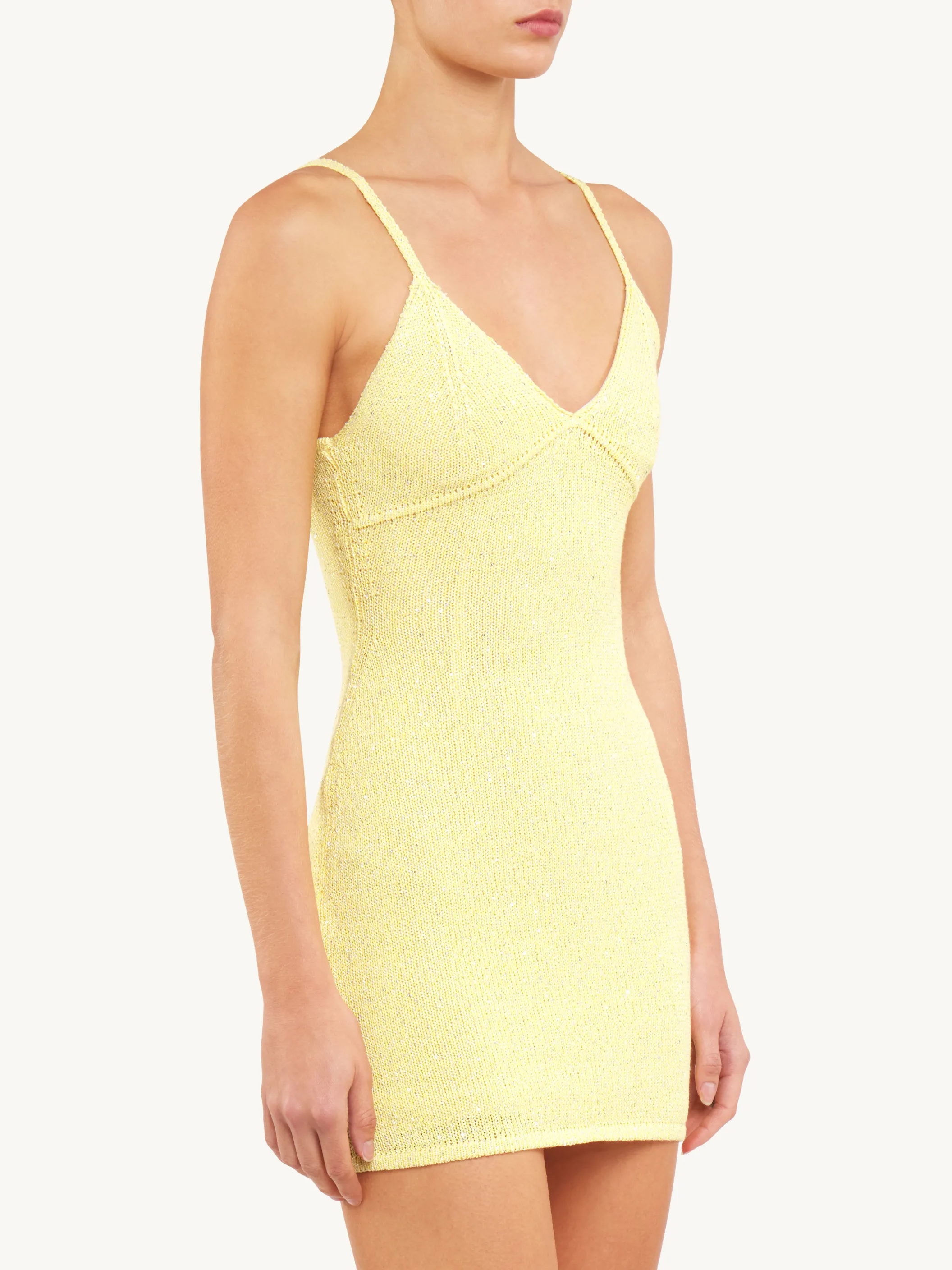 Delilah Mini Dress - Butter Yellow Sequin sold by Asta Resort product image thumbnail 3