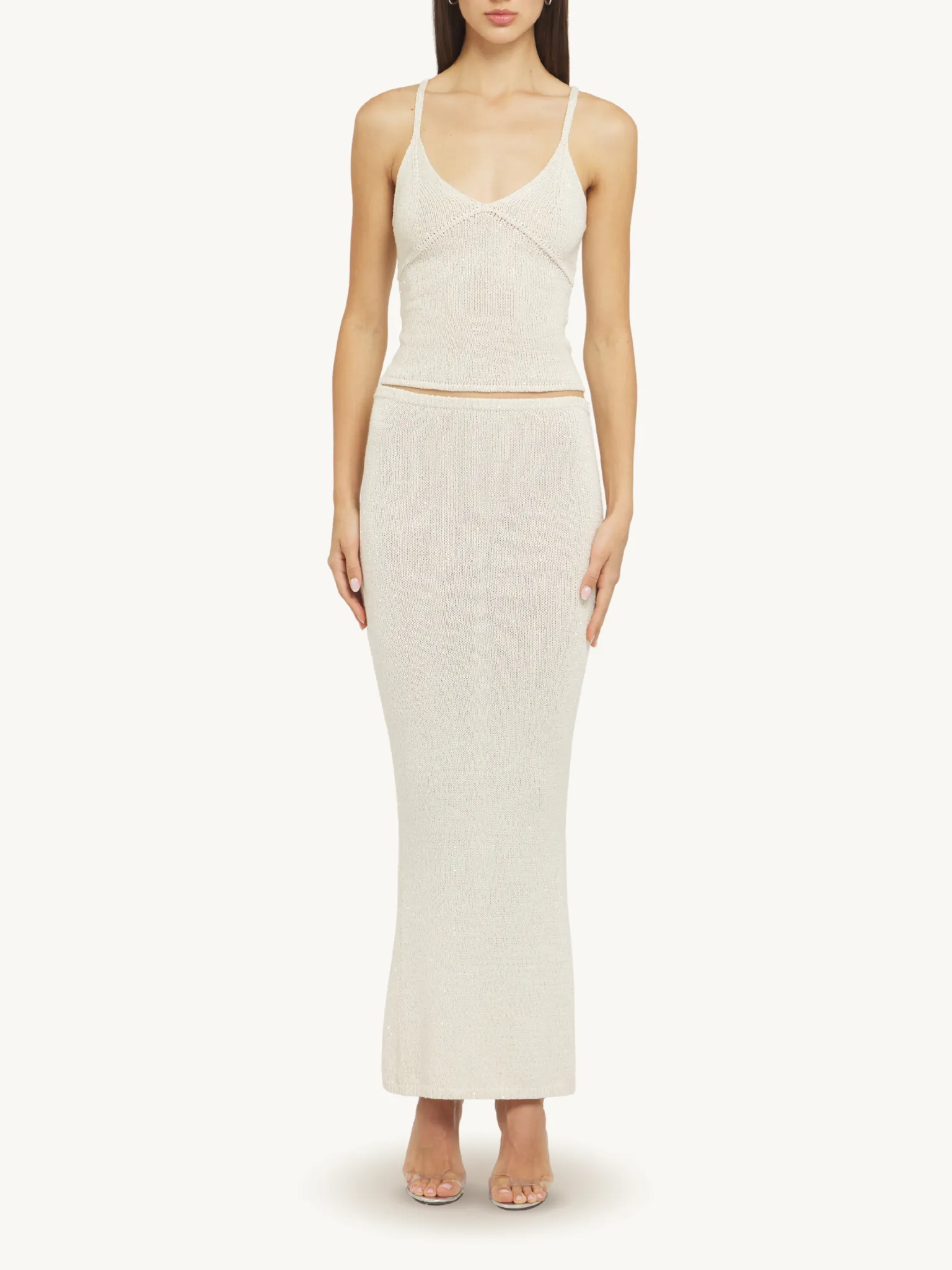 Carolina Camisole - Ivory Sequin sold by Asta Resort product image thumbnail 3