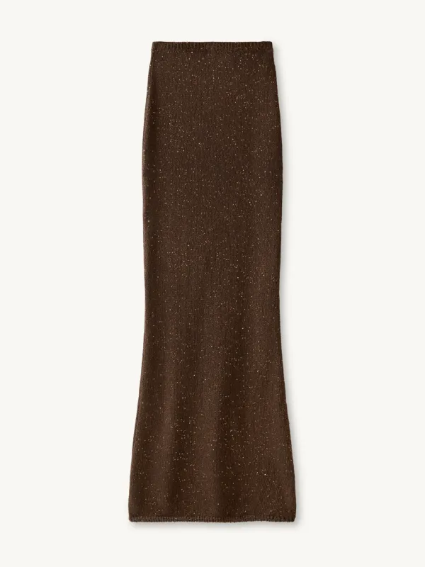 Carolina Skirt - Dark Chocolate Sequin sold by Asta Resort