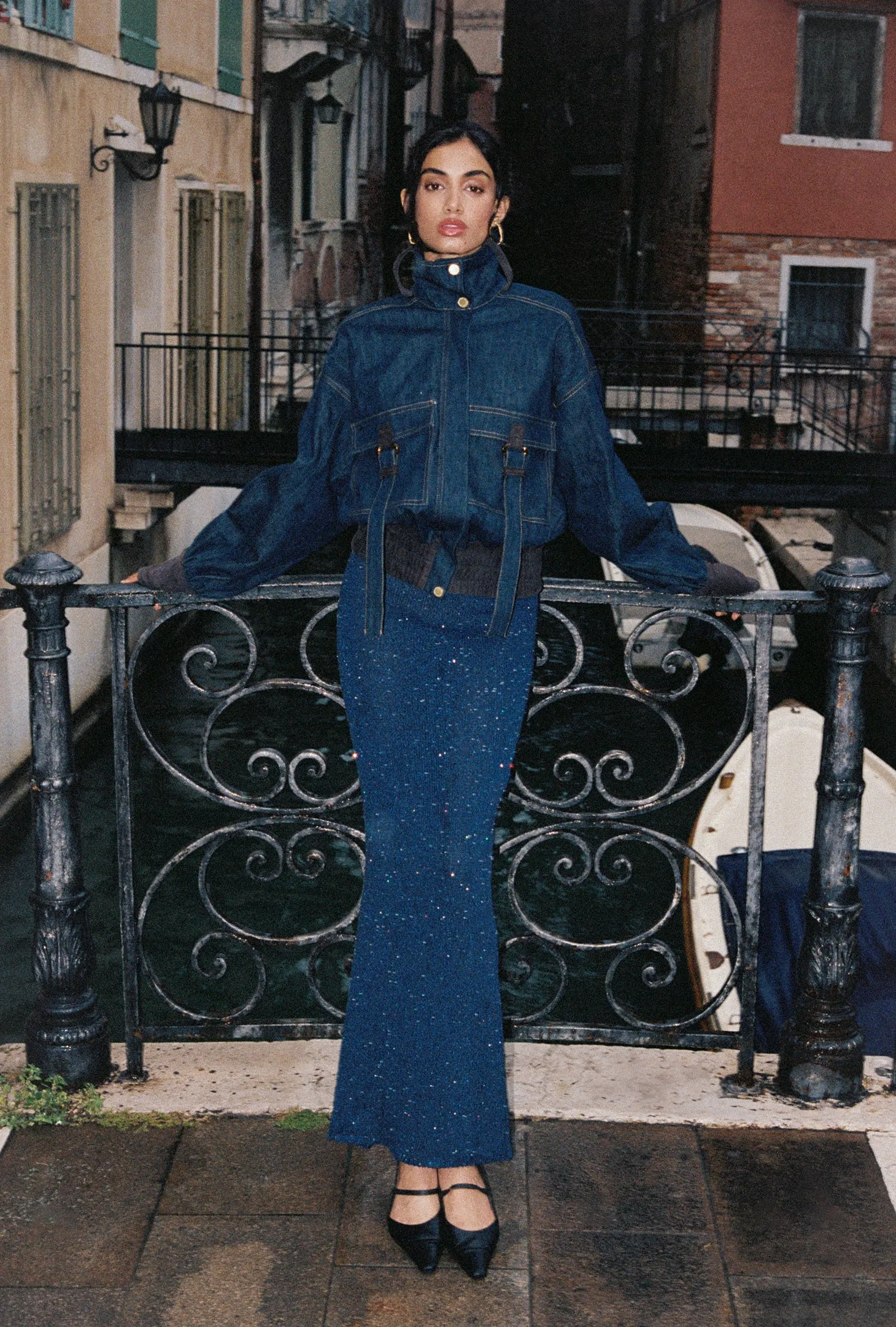 Carolina Skirt - Navy Blue Sequin sold by Asta Resort product image thumbnail 2