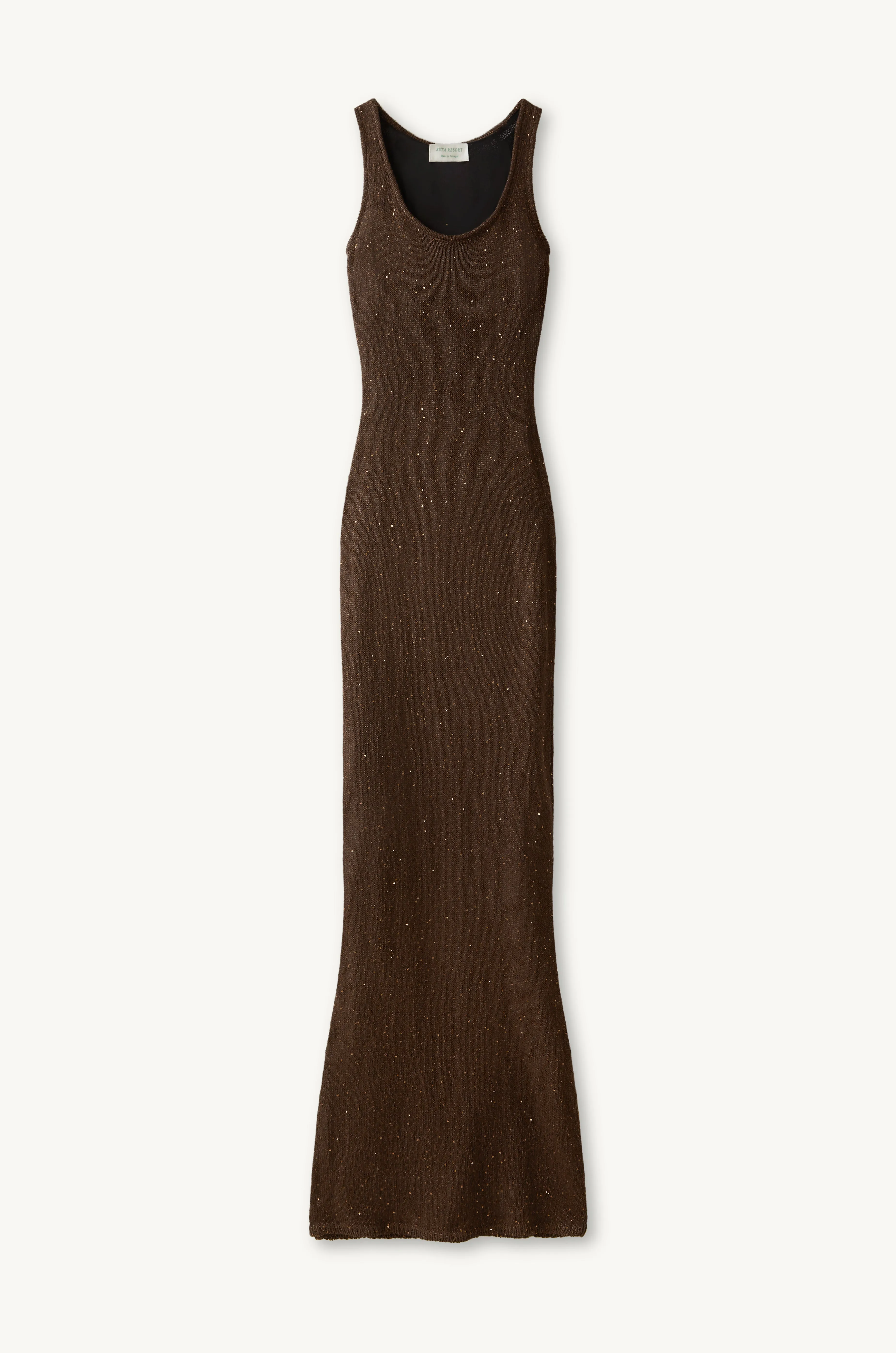 Ana Dress - Dark Chocolate Sequin sold by Asta Resort