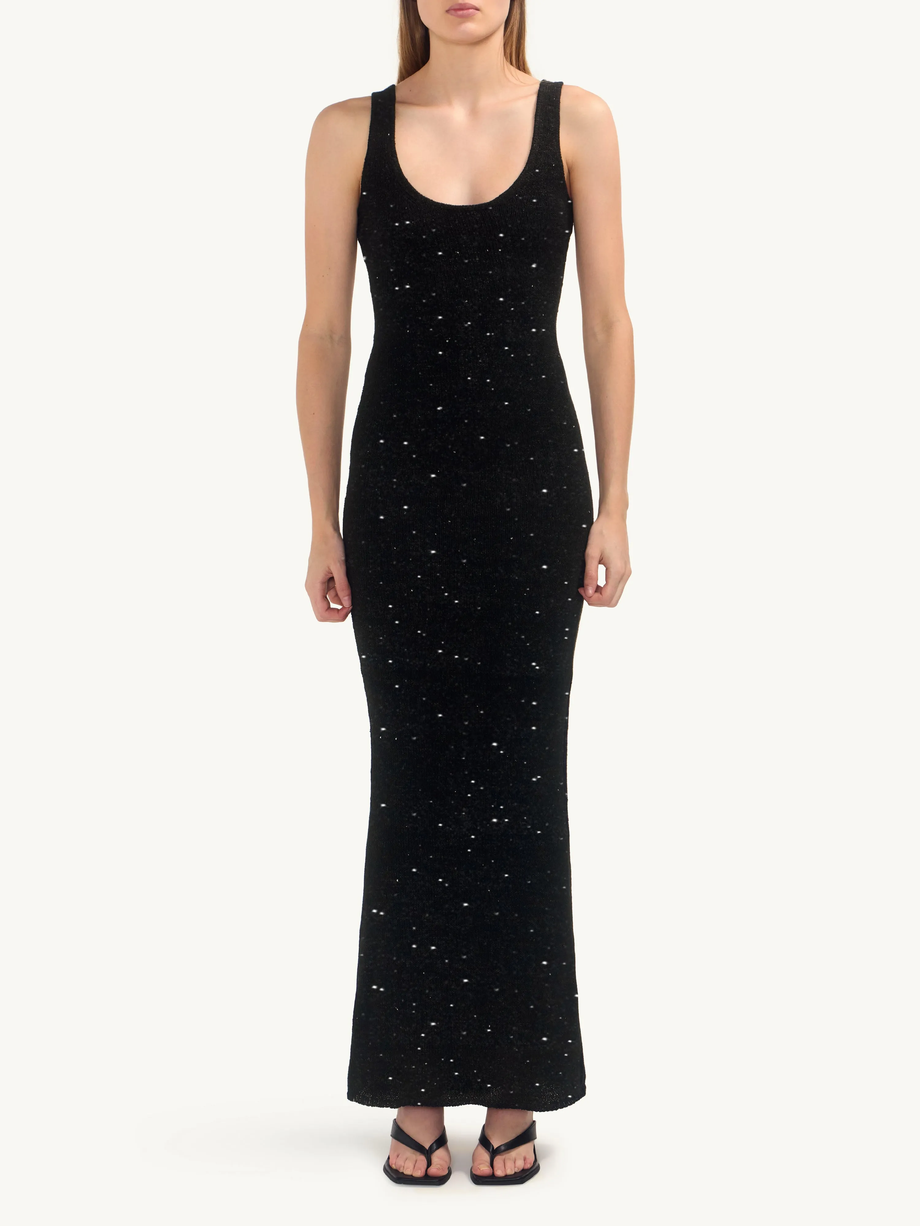 Ana Dress - Black/Silver Sequin sold by Asta Resort product image thumbnail 2
