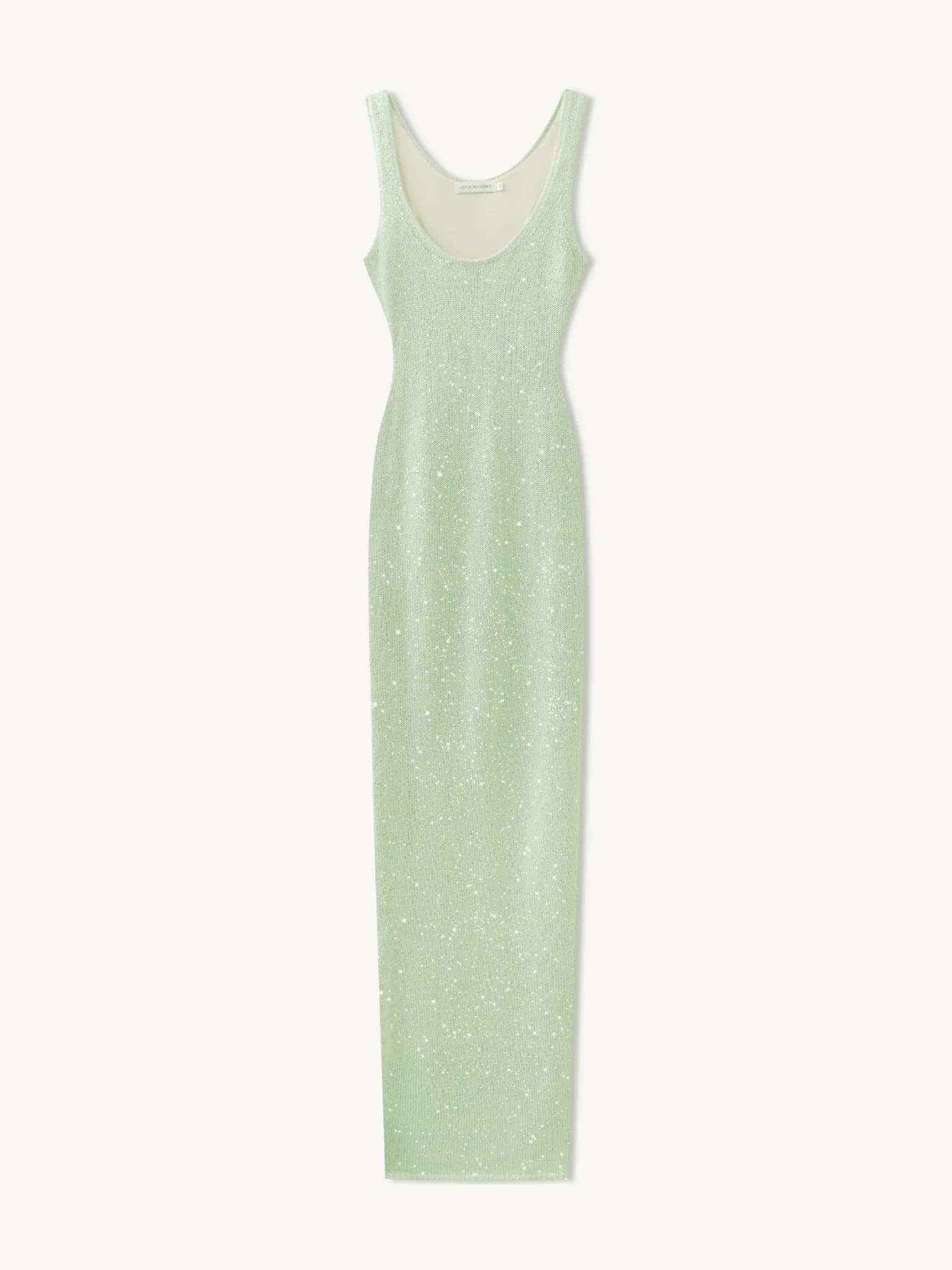 Ana Dress - Sage Sequin sold by Asta Resort