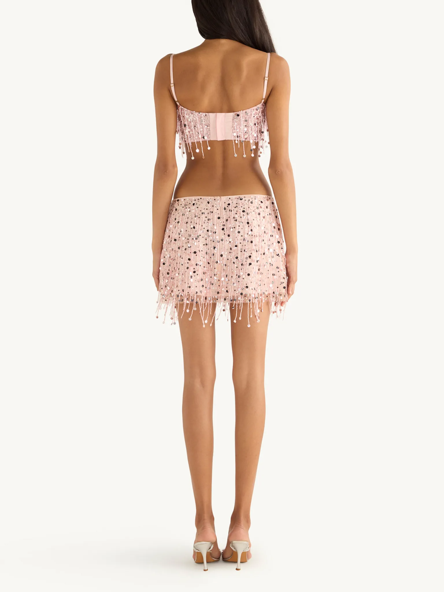 Yasmin Hand Beaded Bralette - Blush Pink sold by Asta Resort product image thumbnail 4