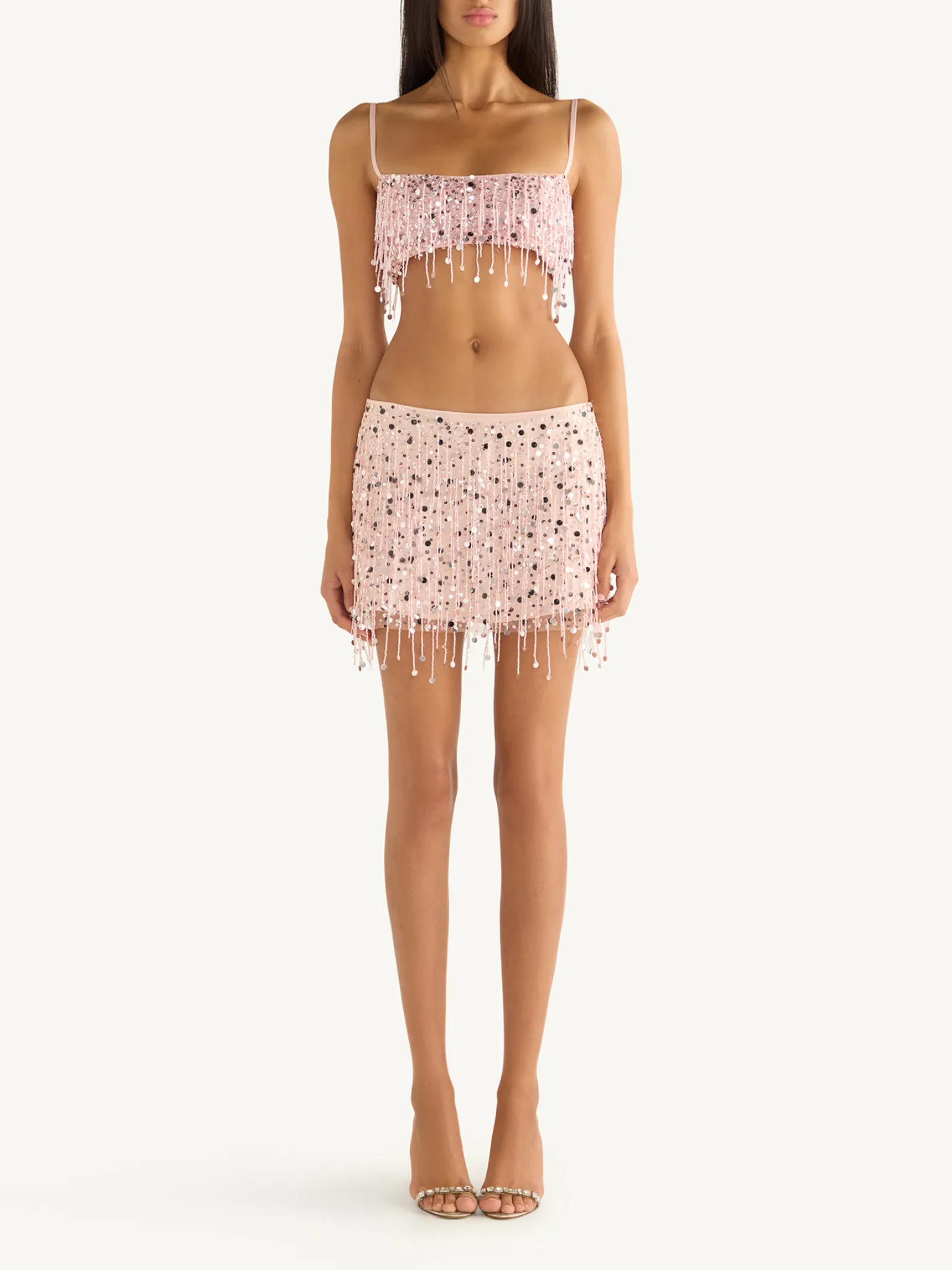Yasmin Hand Beaded Bralette - Blush Pink sold by Asta Resort product image thumbnail 2
