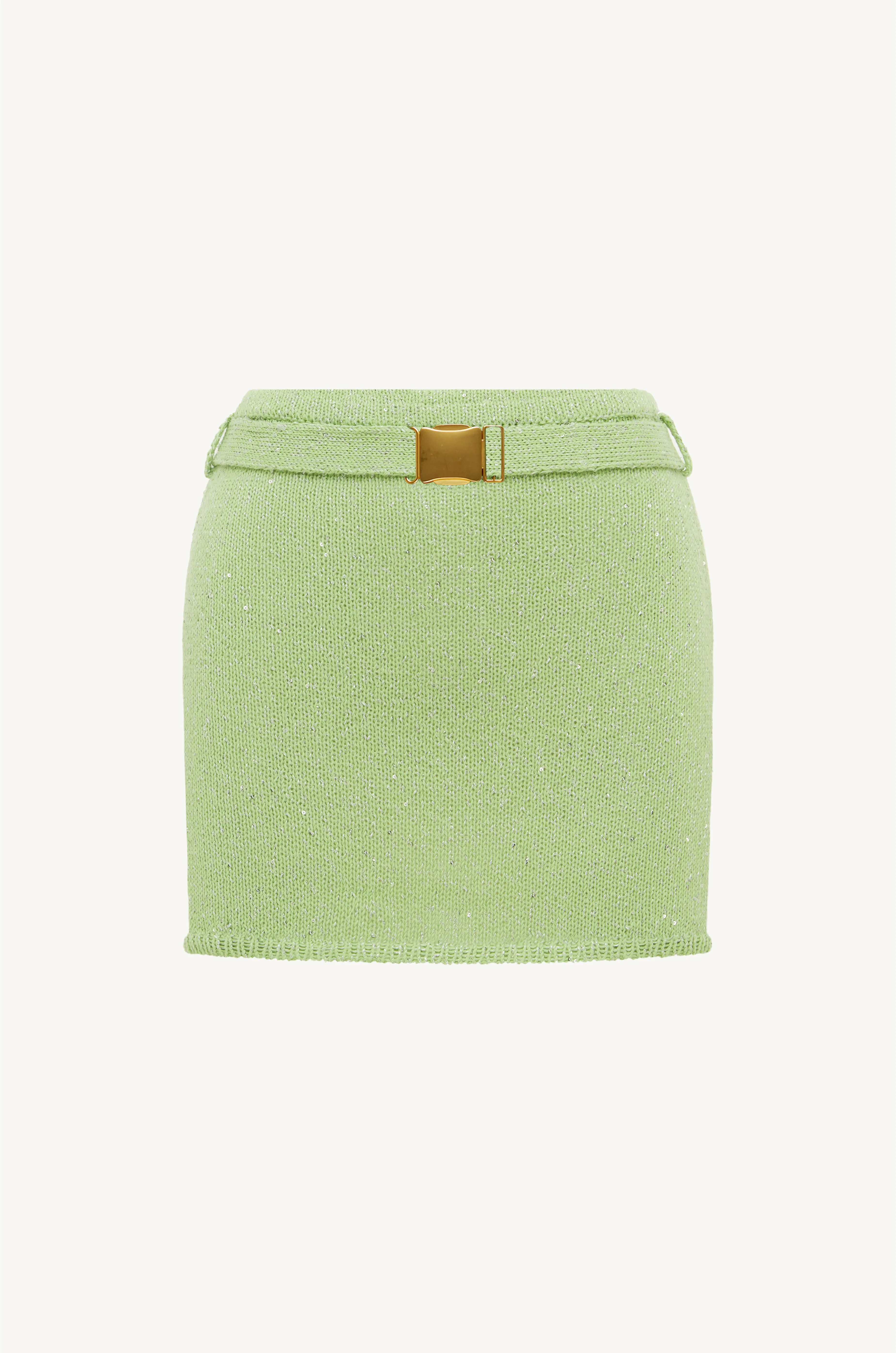 Ana Belted Mini Skirt - Seafoam Sequin sold by Asta Resort