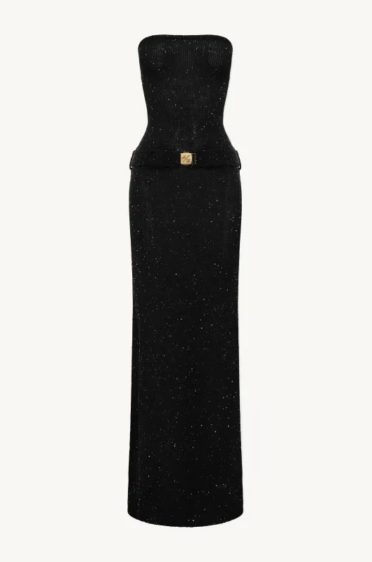 Gisele Dress - Black/Silver Sequin made by Asta Resort