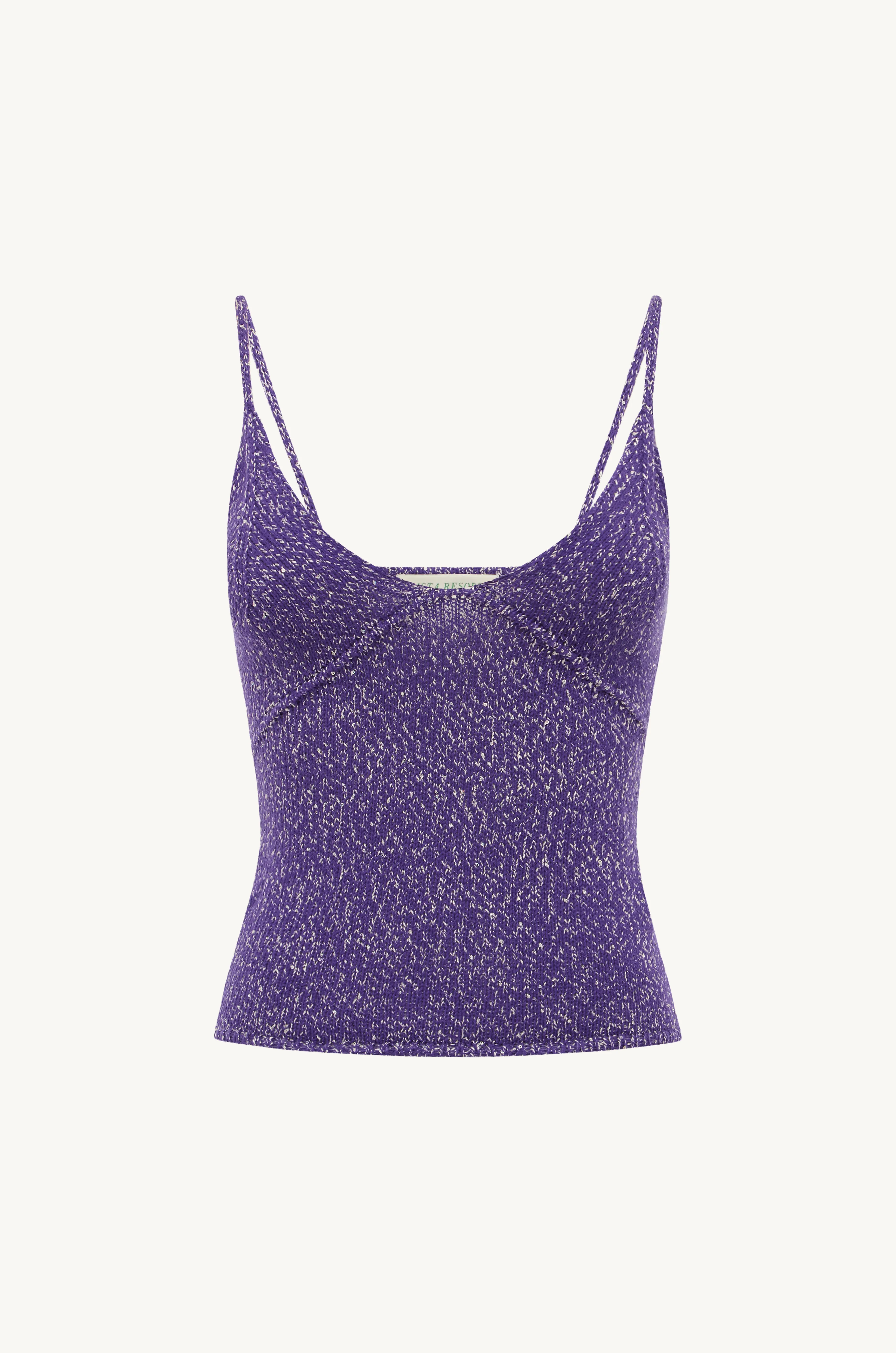 Carolina Camisole - Violet Sequin sold by Asta Resort