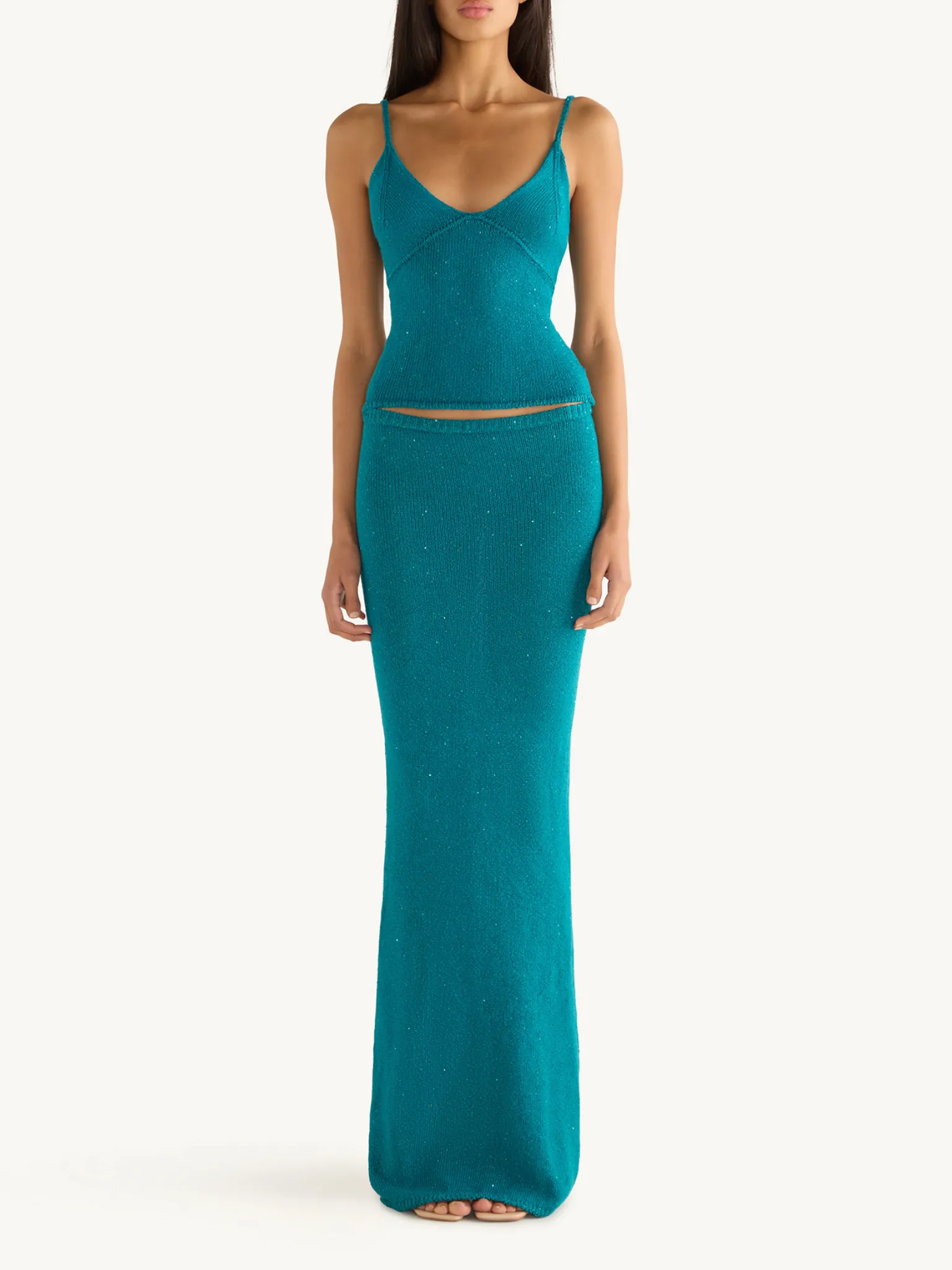 Carolina Skirt - Palm Green Sequin sold by Asta Resort product image thumbnail 3