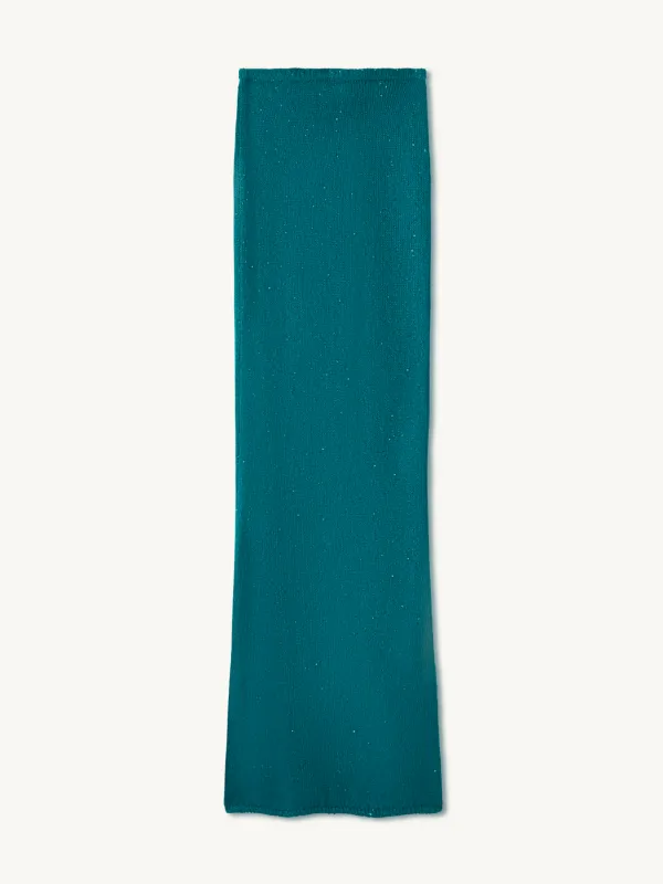 Carolina Skirt - Palm Green Sequin sold by Asta Resort