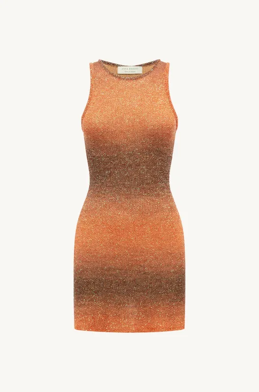 Natalia Ombre Mini Dress - Burnt Orange Sequin sold by Asta Resort