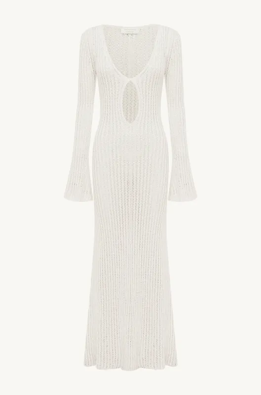 Fernanda Crochet Dress - Salt Sequin made by Asta Resort