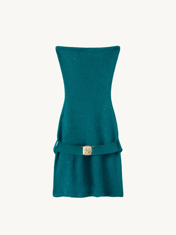 Gisele Mini Dress - Palm Green Sequin sold by Asta Resort