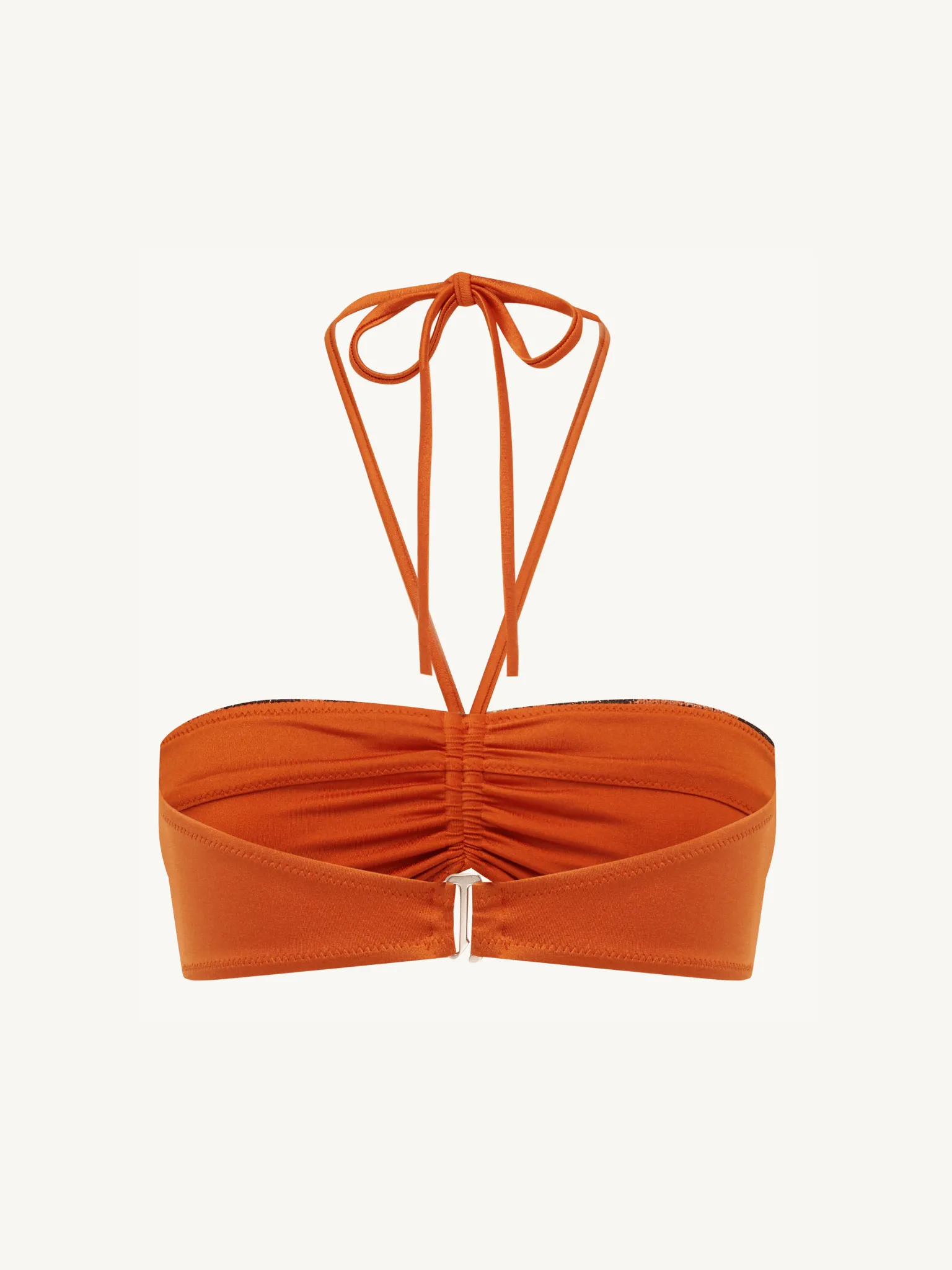 Lola Knitted Bikini Top - Burnt Orange/Black sold by Asta Resort product image thumbnail 2