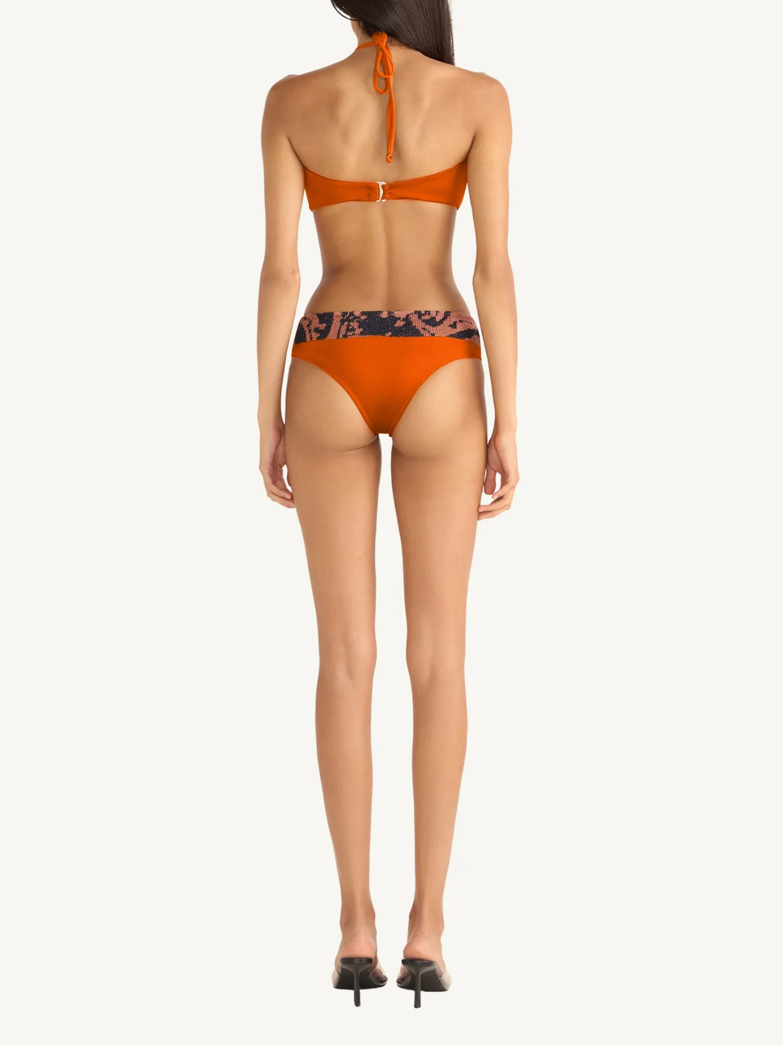 Lola Knitted Bikini Top - Burnt Orange/Black sold by Asta Resort product image thumbnail 5