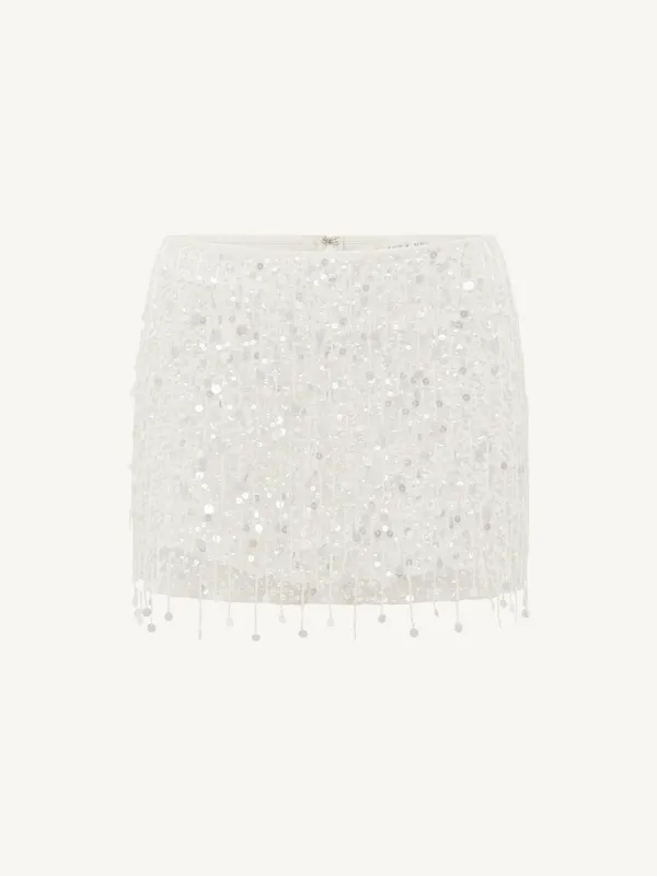 Yasmin Hand Beaded Mini Skirt - Salt made by Asta Resort