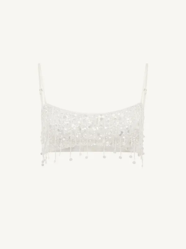 Yasmin Hand Beaded Bralette - Salt made by Asta Resort