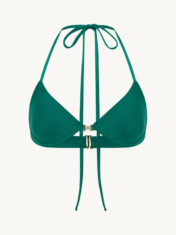 Isabella Bikini Top - Palm Green made by Asta Resort