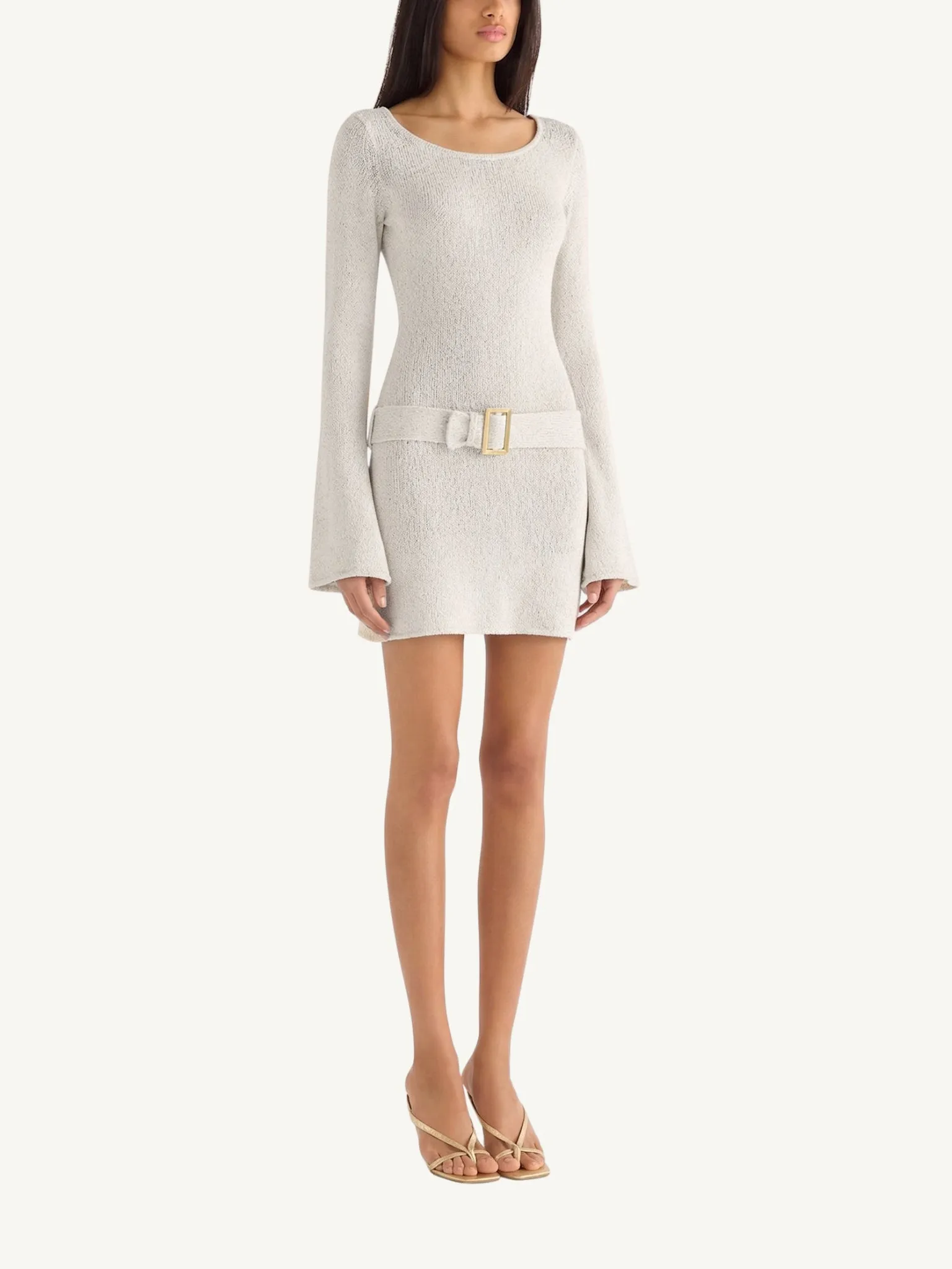 Maya Belted Mini Dress - Star White Sequin sold by Asta Resort product image thumbnail 3