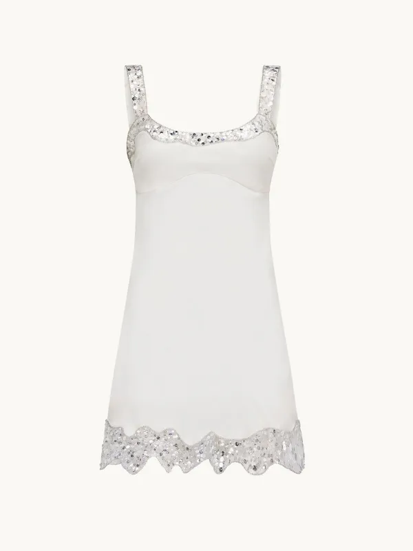 Nikolina Hand Beaded Mini Dress - Salt made by Asta Resort