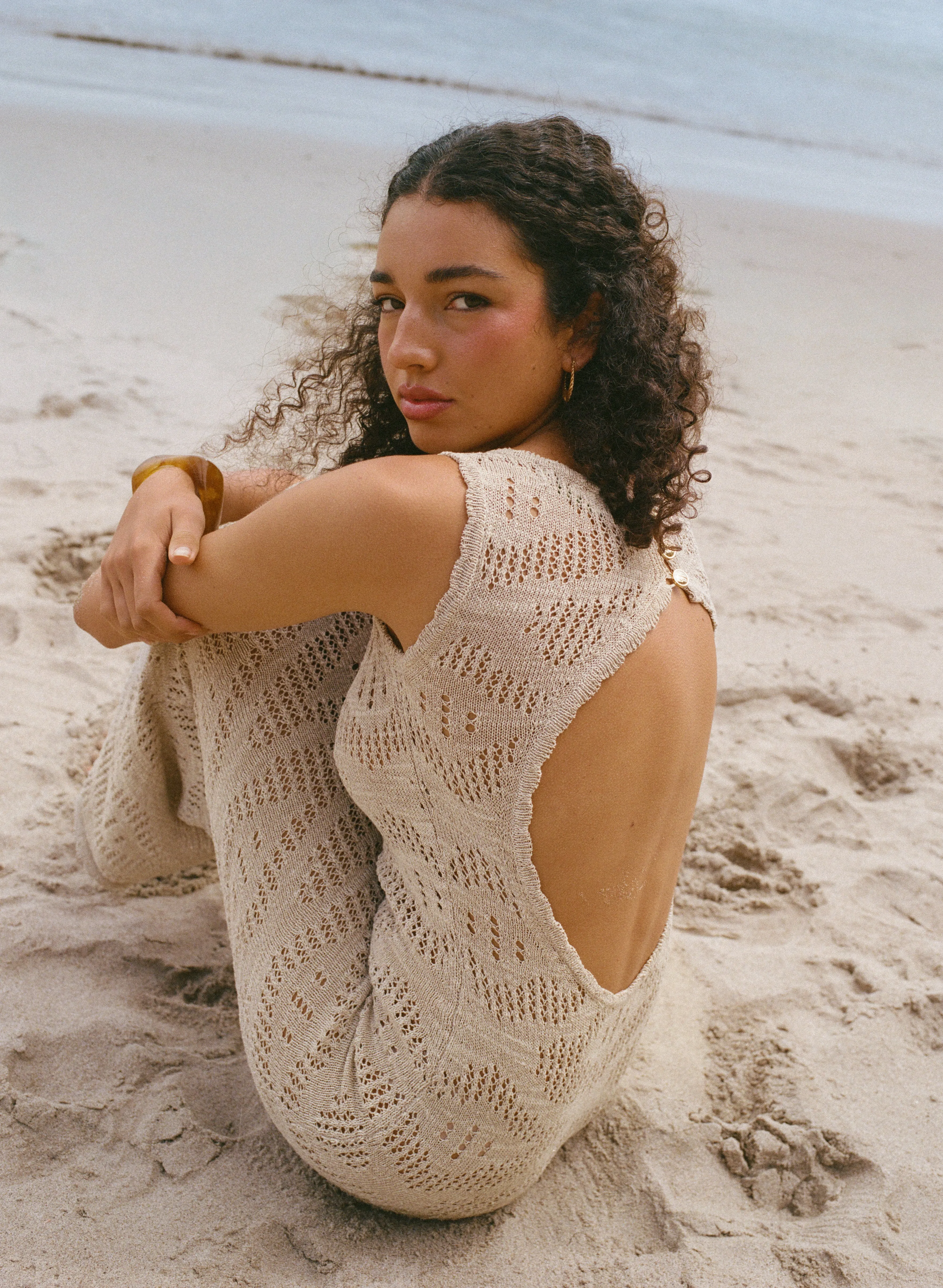 Eve Dress - Sand Shimmer sold by Asta Resort product image thumbnail 5