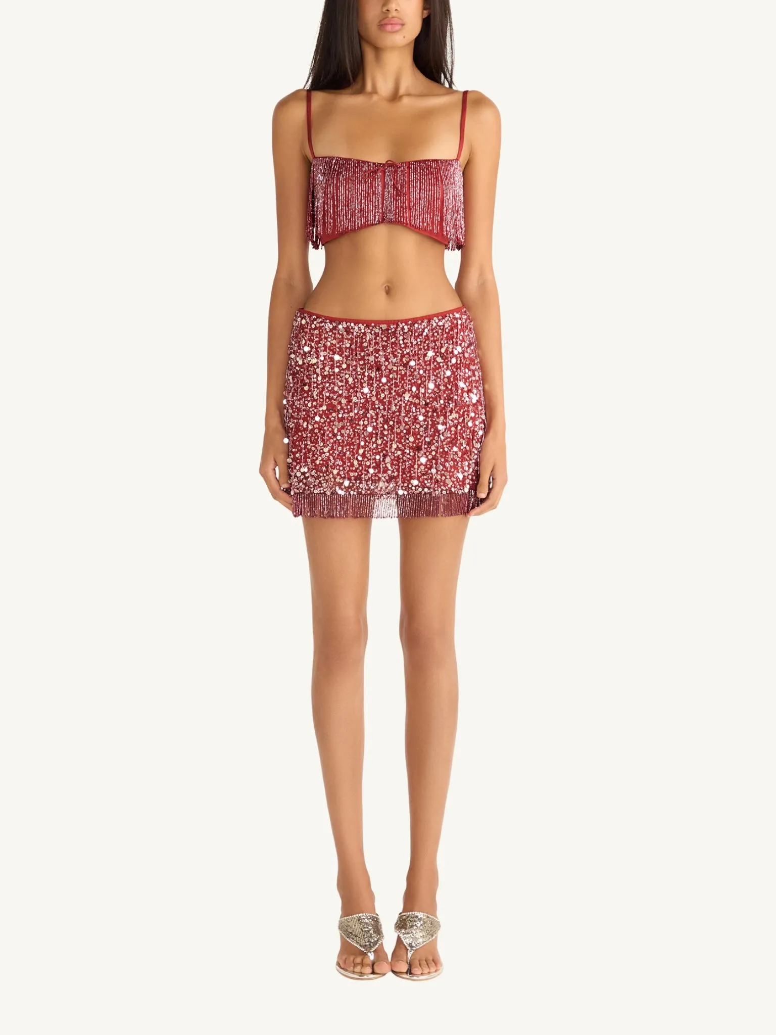 Yasmin Hand Beaded Fringe Bralette - Dusk sold by Asta Resort product image thumbnail 2