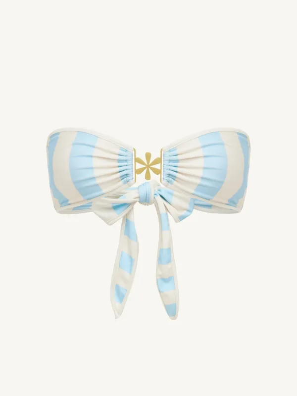 Emma Bikini Top - Sea Mist Stripe made by Asta Resort